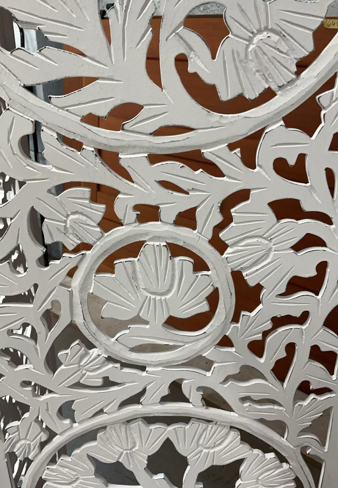 White Wood Intricate Cut Room Divider - image 3 of 5