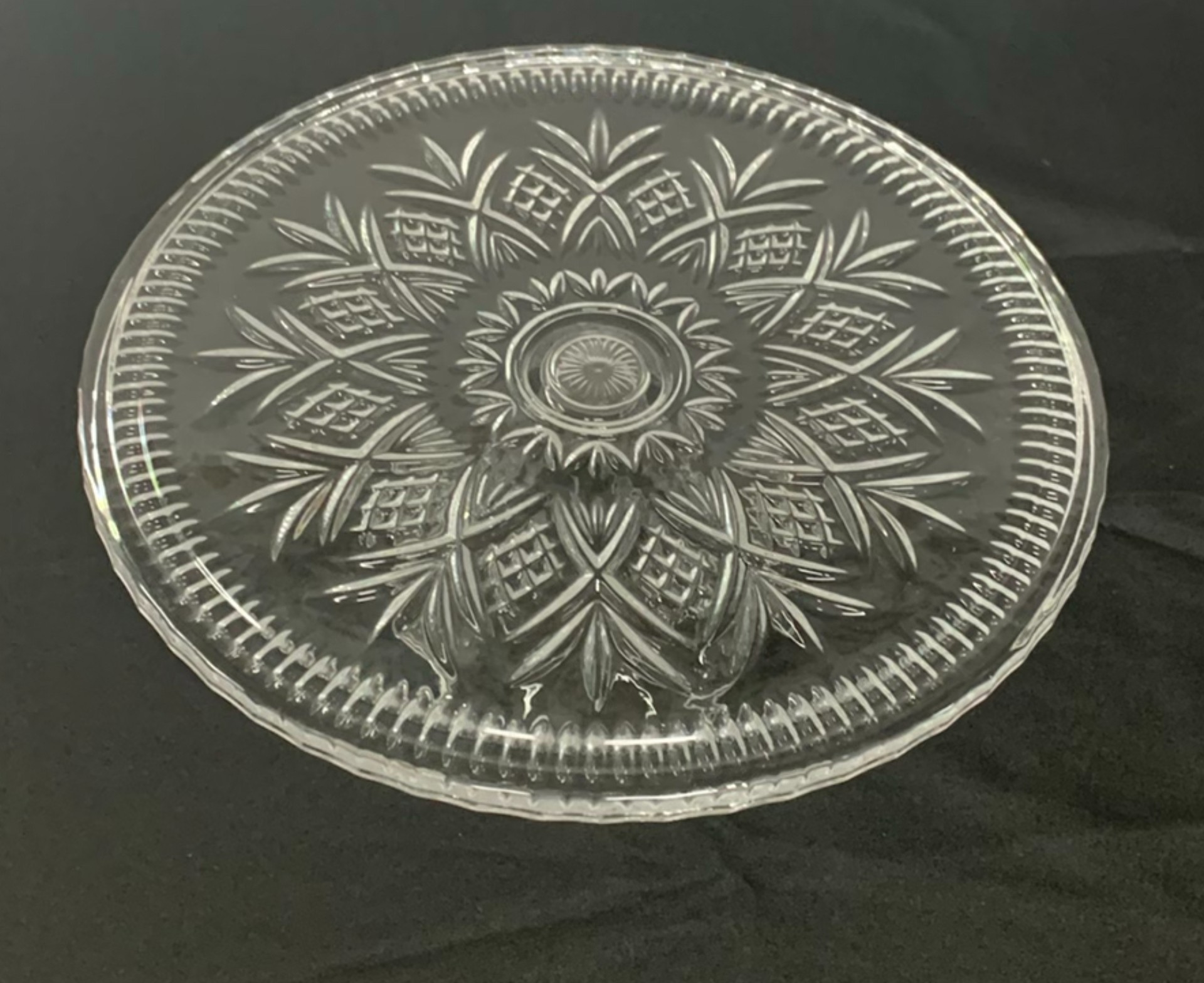 Clear And Colored Cut Glass Serving pieces - image 5 of 9