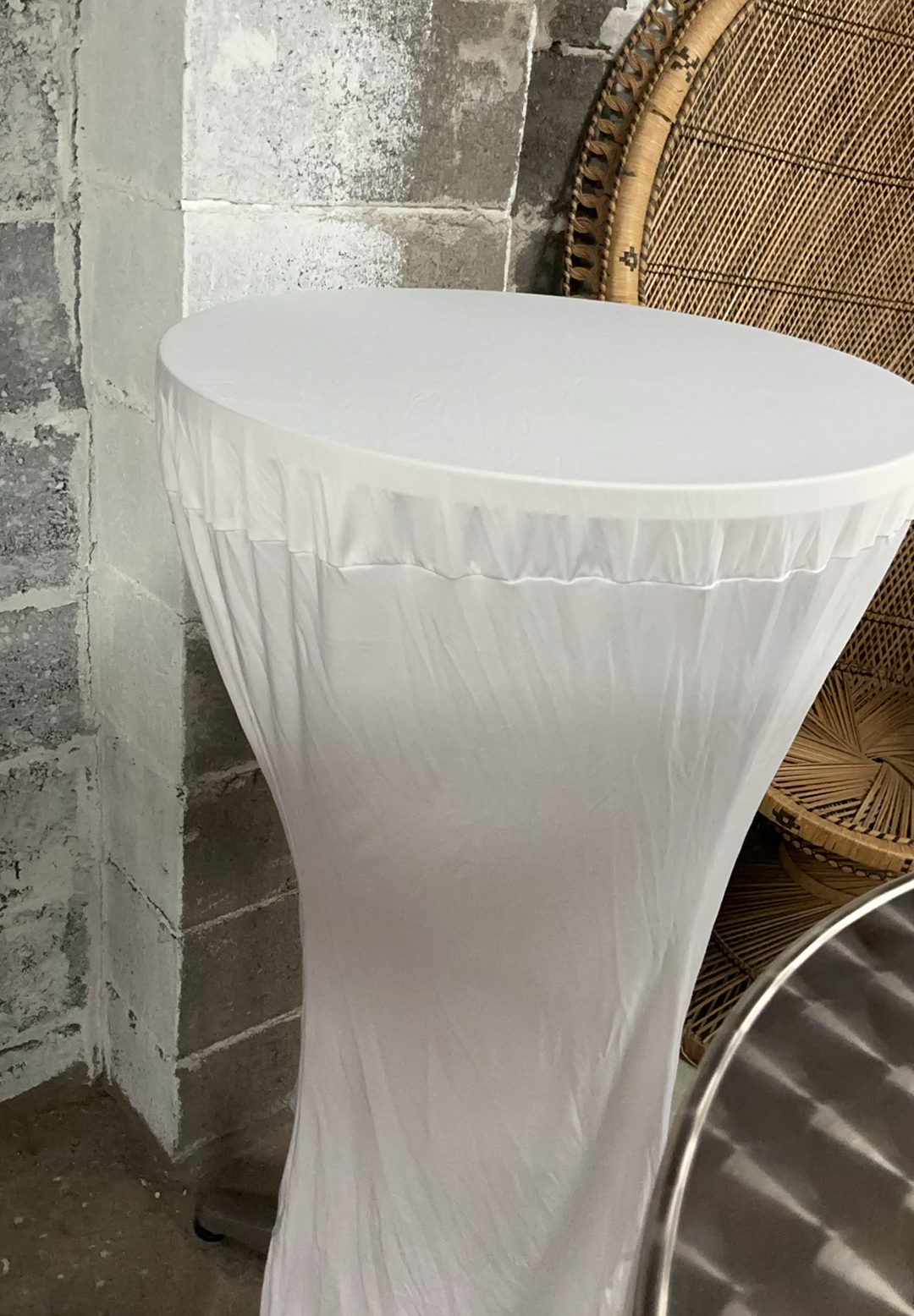 6 Pub Height Chrome Tables - image 3 of 4