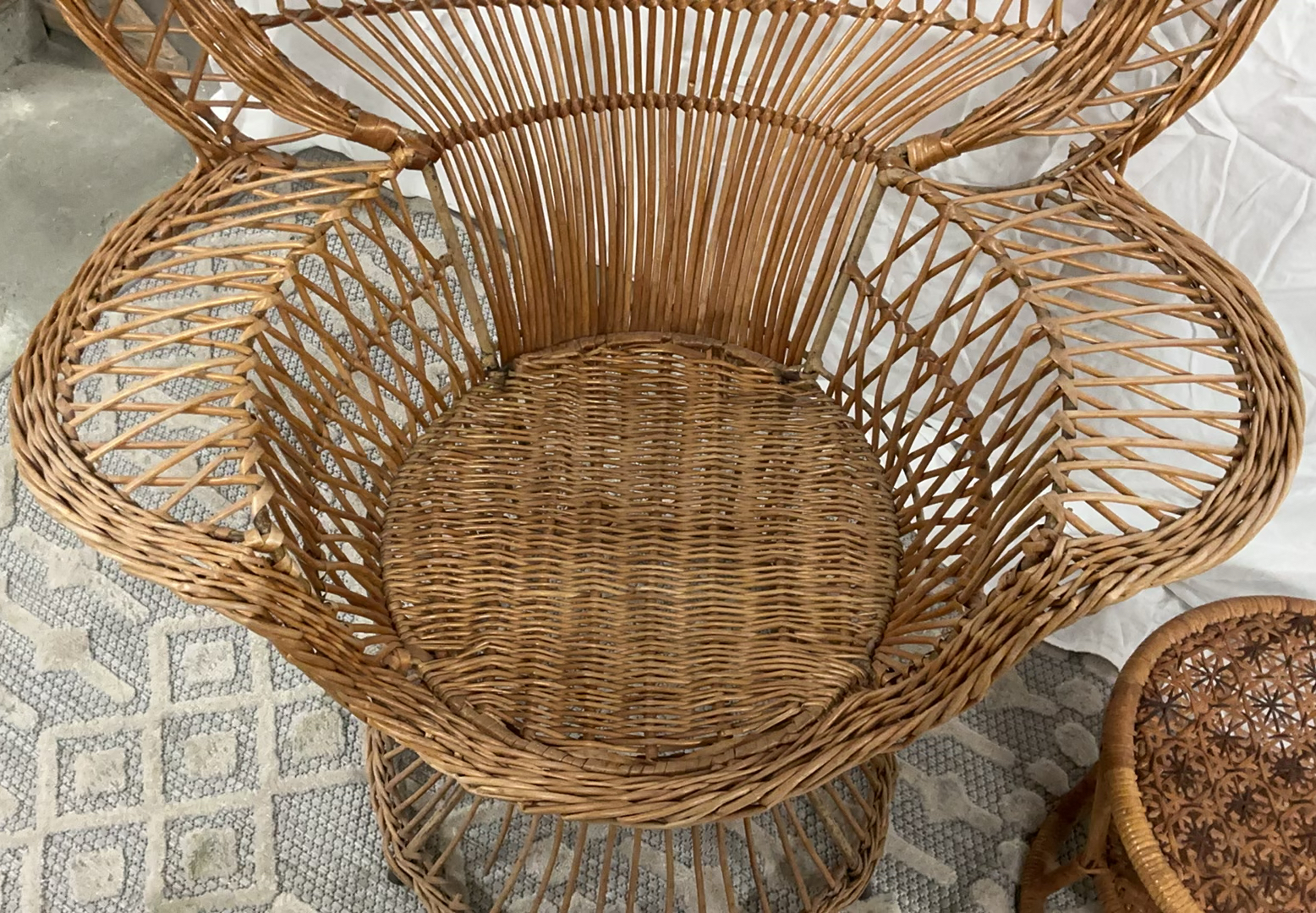 Vintage Wicker Peacock Chair - image 2 of 5