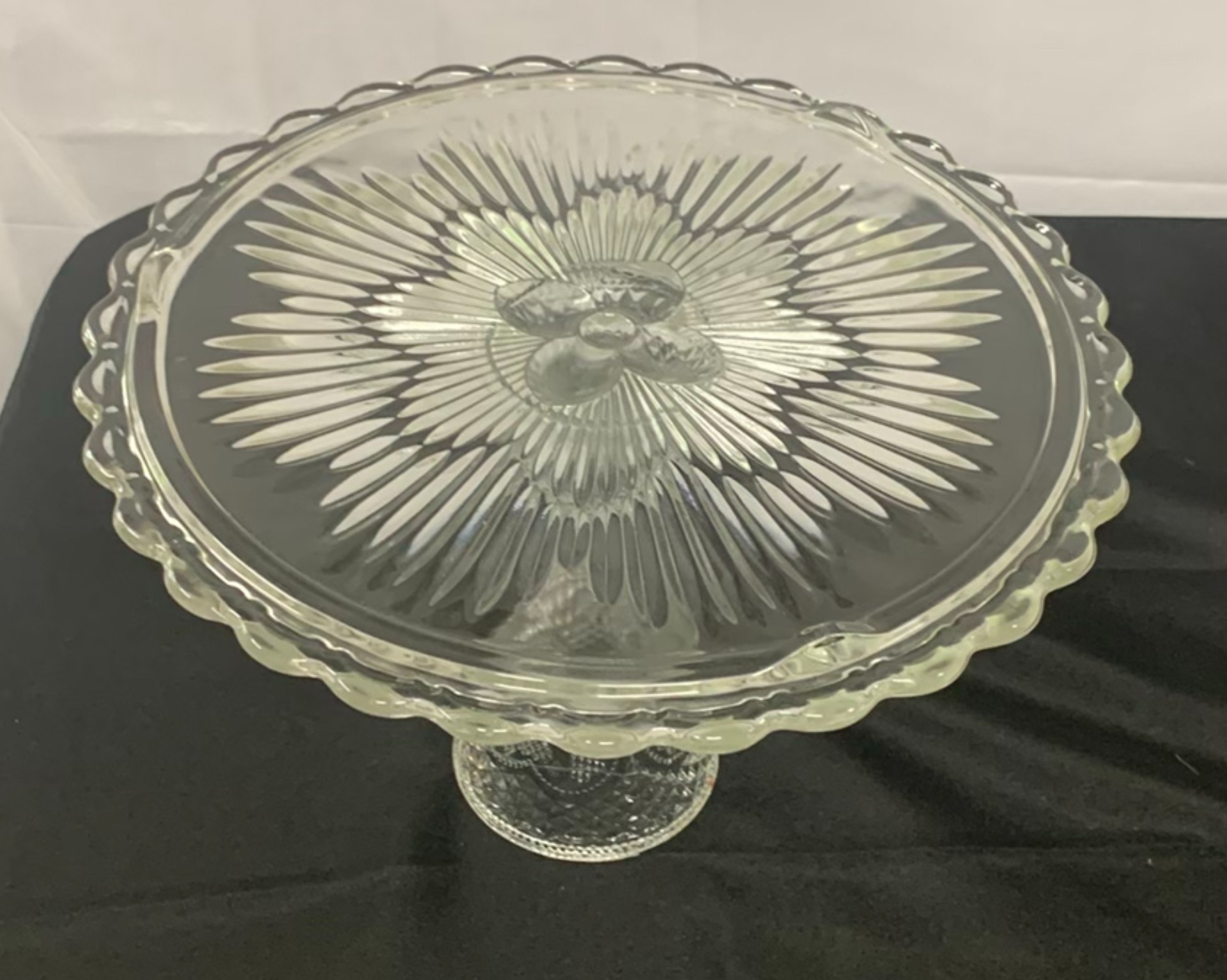 Clear And Colored Cut Glass Serving pieces - image 3 of 9