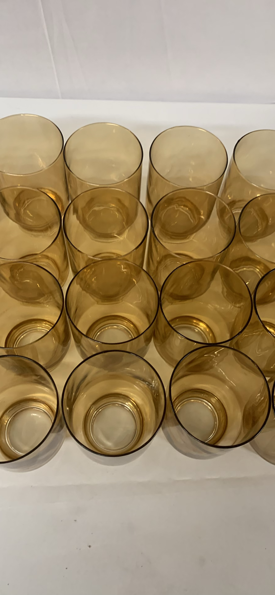 Amber Glass Tumblers with Plastic Storage Rack - image 2 of 4