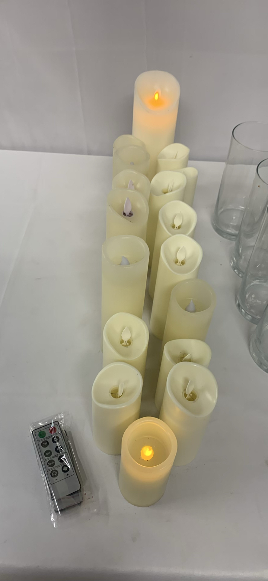 Clear Glass Vase Style Candle Holders - image 2 of 5