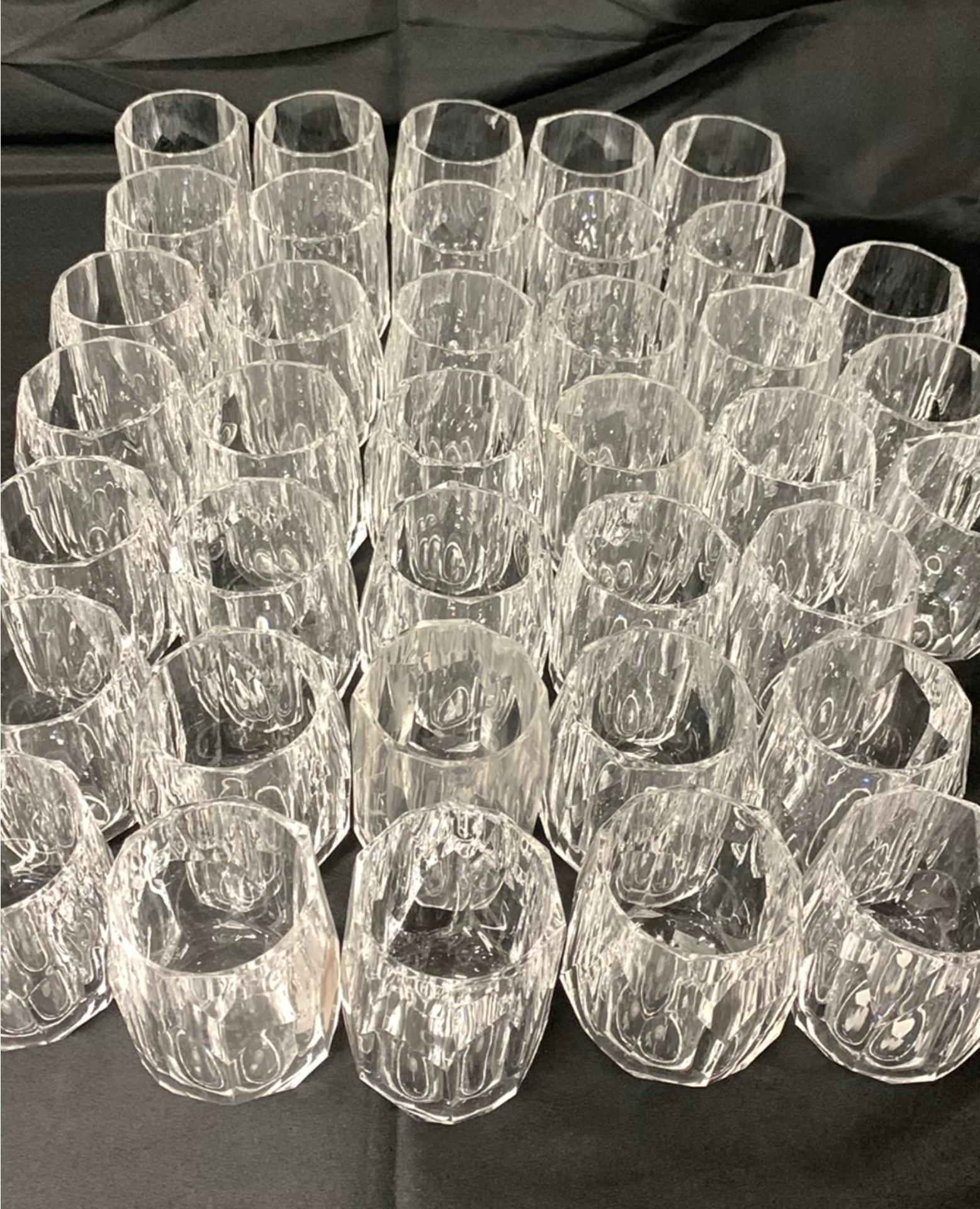 Clear Faceted Plastic Tumblers - image 1 of 4