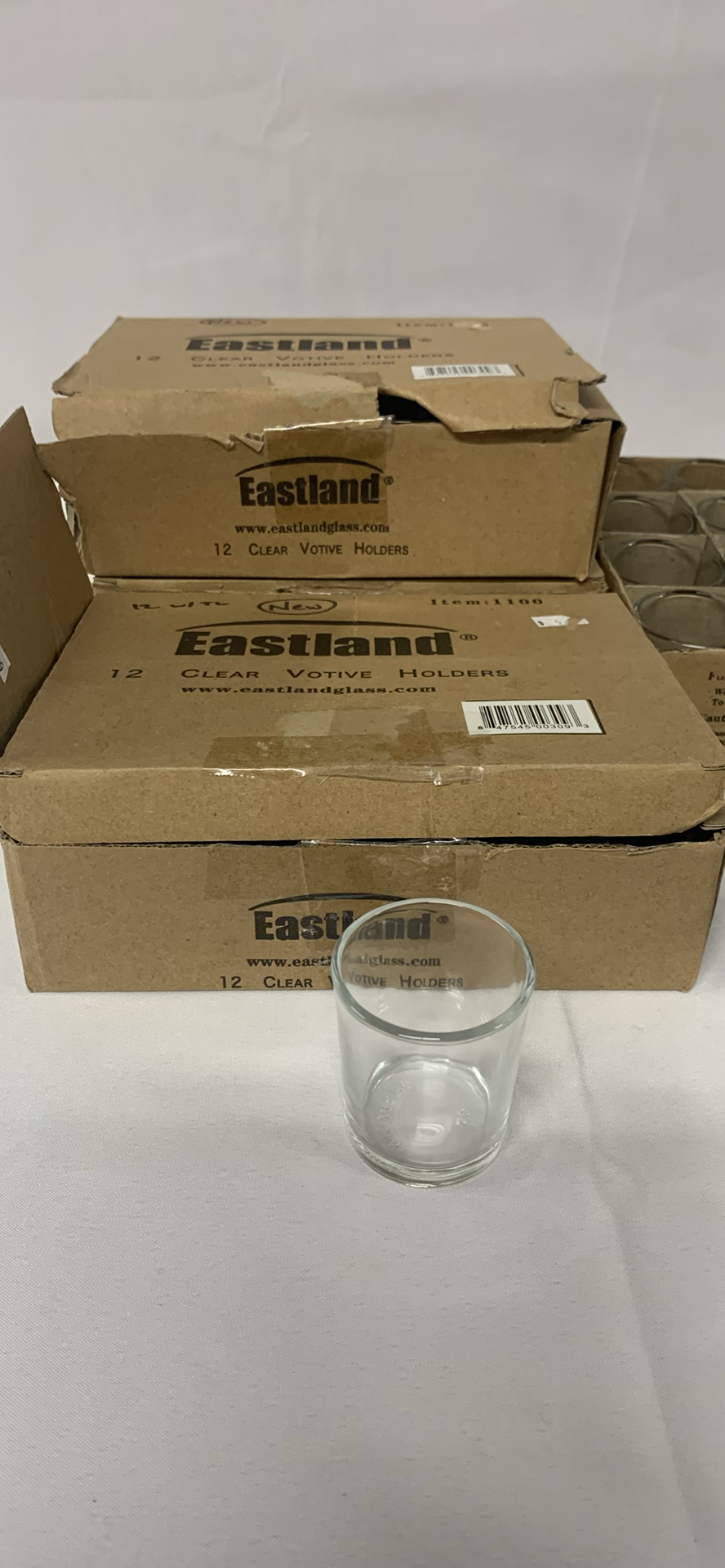 Clear Glass Votive Holders And Candles - image 2 of 8