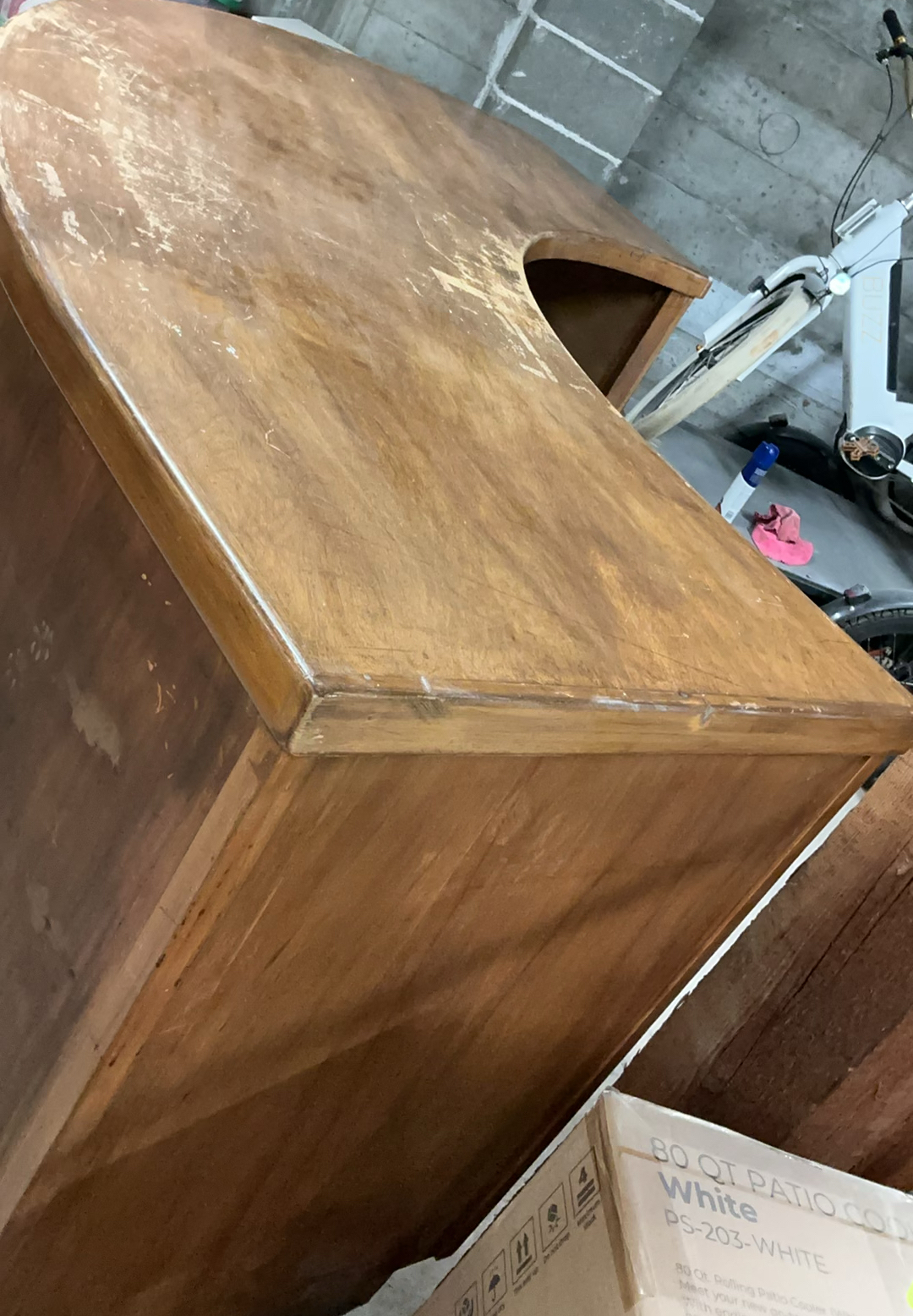 Large SoIid Wood Curved Counter - image 3 of 7