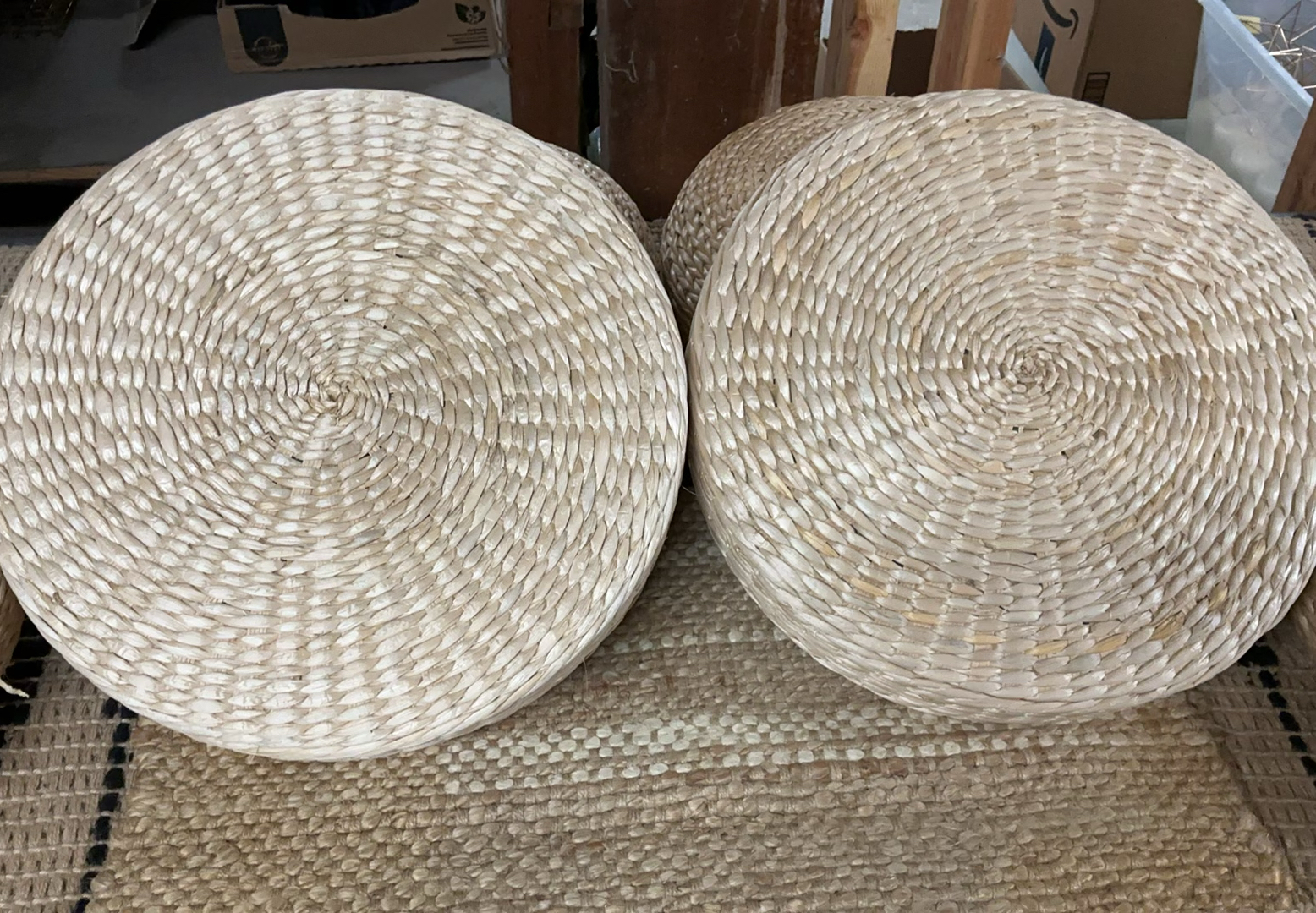 Jute Rugs And Round Pillows - image 2 of 7