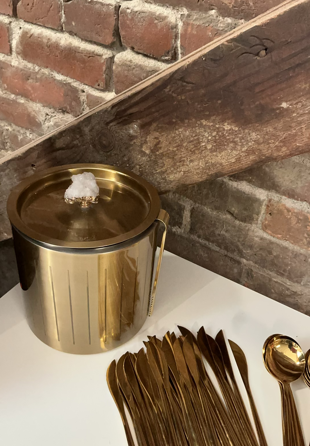 Lot Of Gold Flatware, And Serving Pieces - image 4 of 9