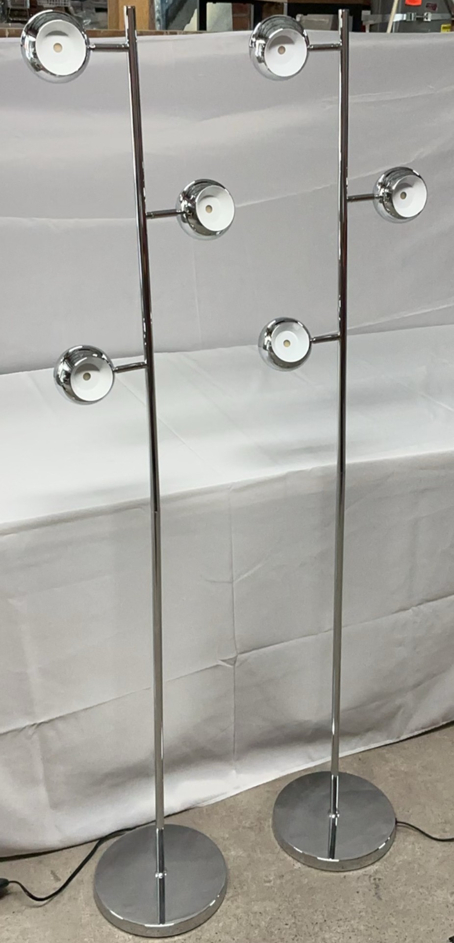 Pair Of Silver Floor Lamps - image 1 of 5