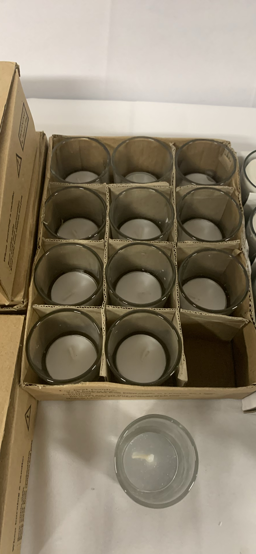 Clear Glass Votive Holders And Candles - image 3 of 8