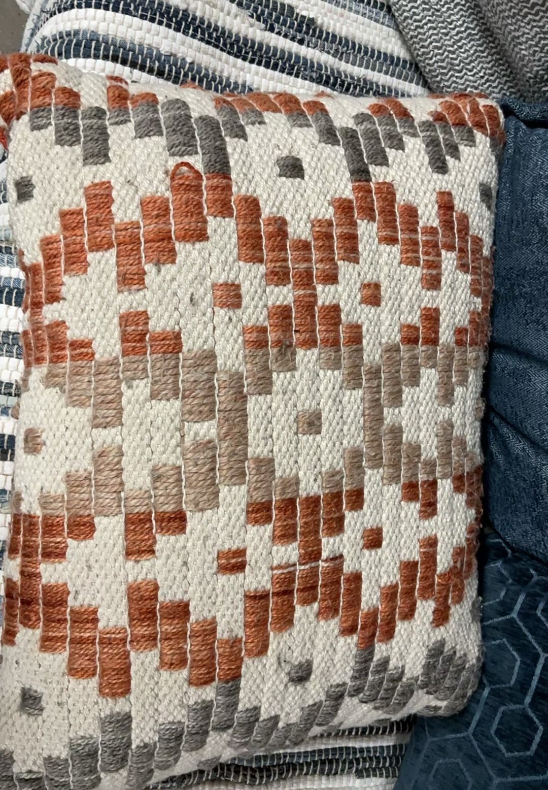 Throw Pillows And Rug, Navy, Crème, Coral - image 3 of 8