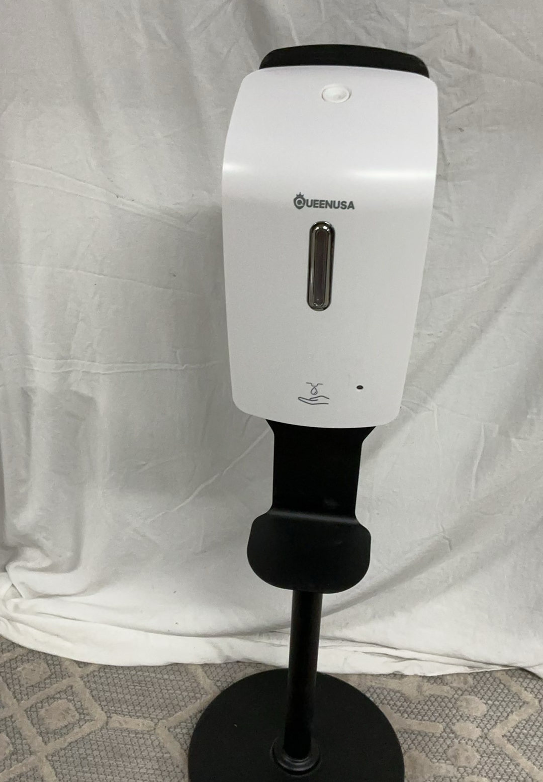 Hand sanitizer dispenser on stand with floor mat - image 3 of 4