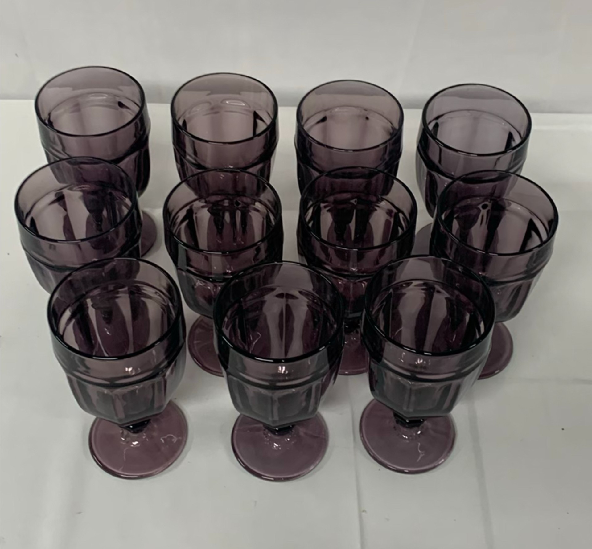 Set of 11 Purple Glass Stemmed Goblets - image 2 of 4