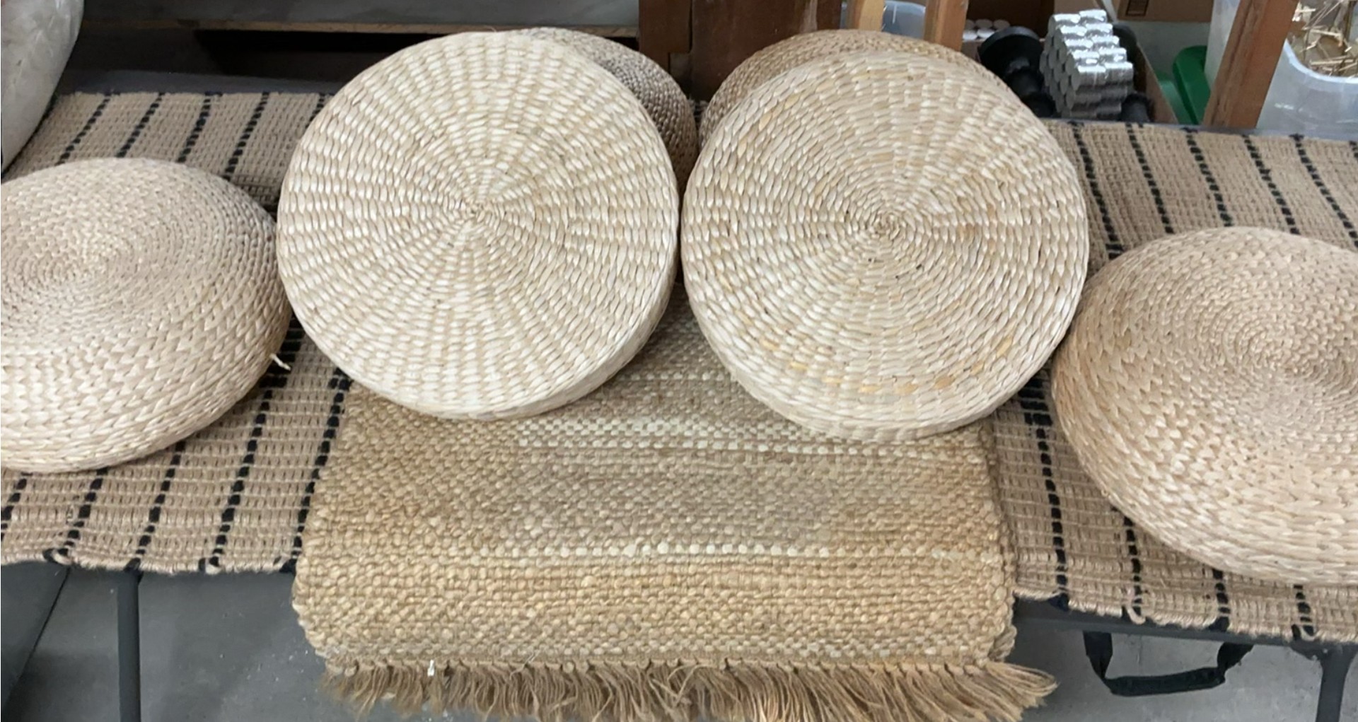 Jute Rugs And Round Pillows - image 1 of 7