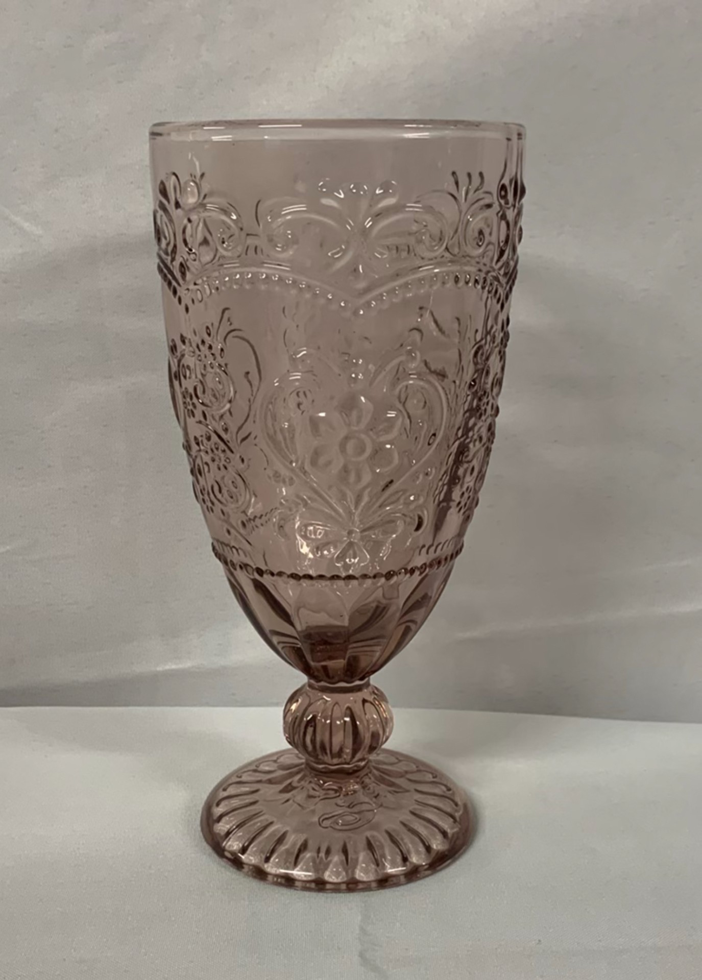 Vintage Pink Tinted Glass Goblets and Tumblers Set - image 5 of 8