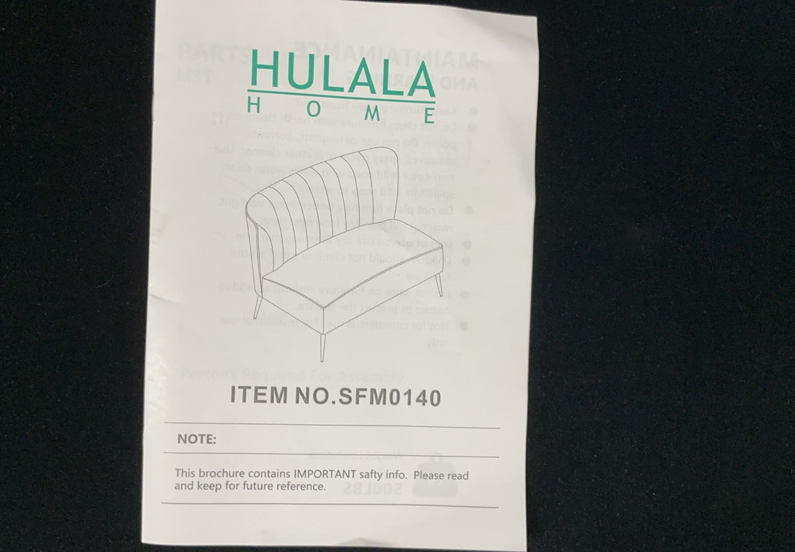 MCM Inspired, Black Velour Settee And Two Matching armless Chairs - image 8 of 8