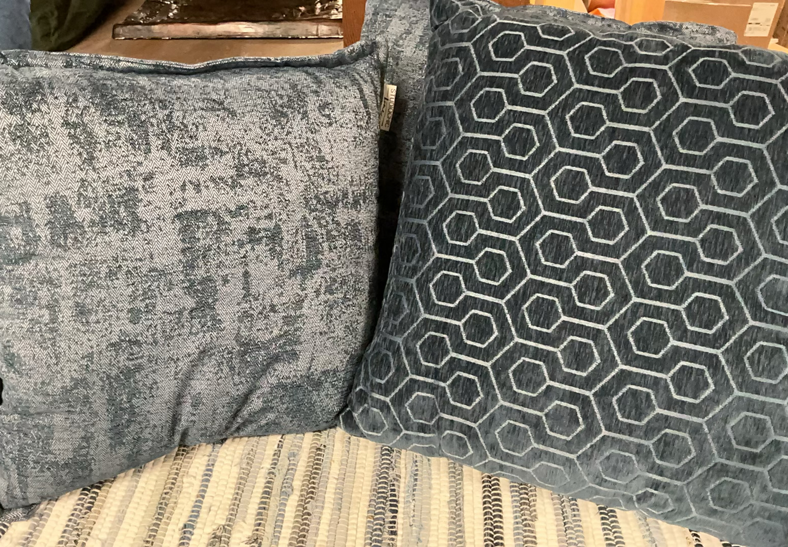 Throw Pillows And Rug, Navy, Crème, Coral - image 4 of 8