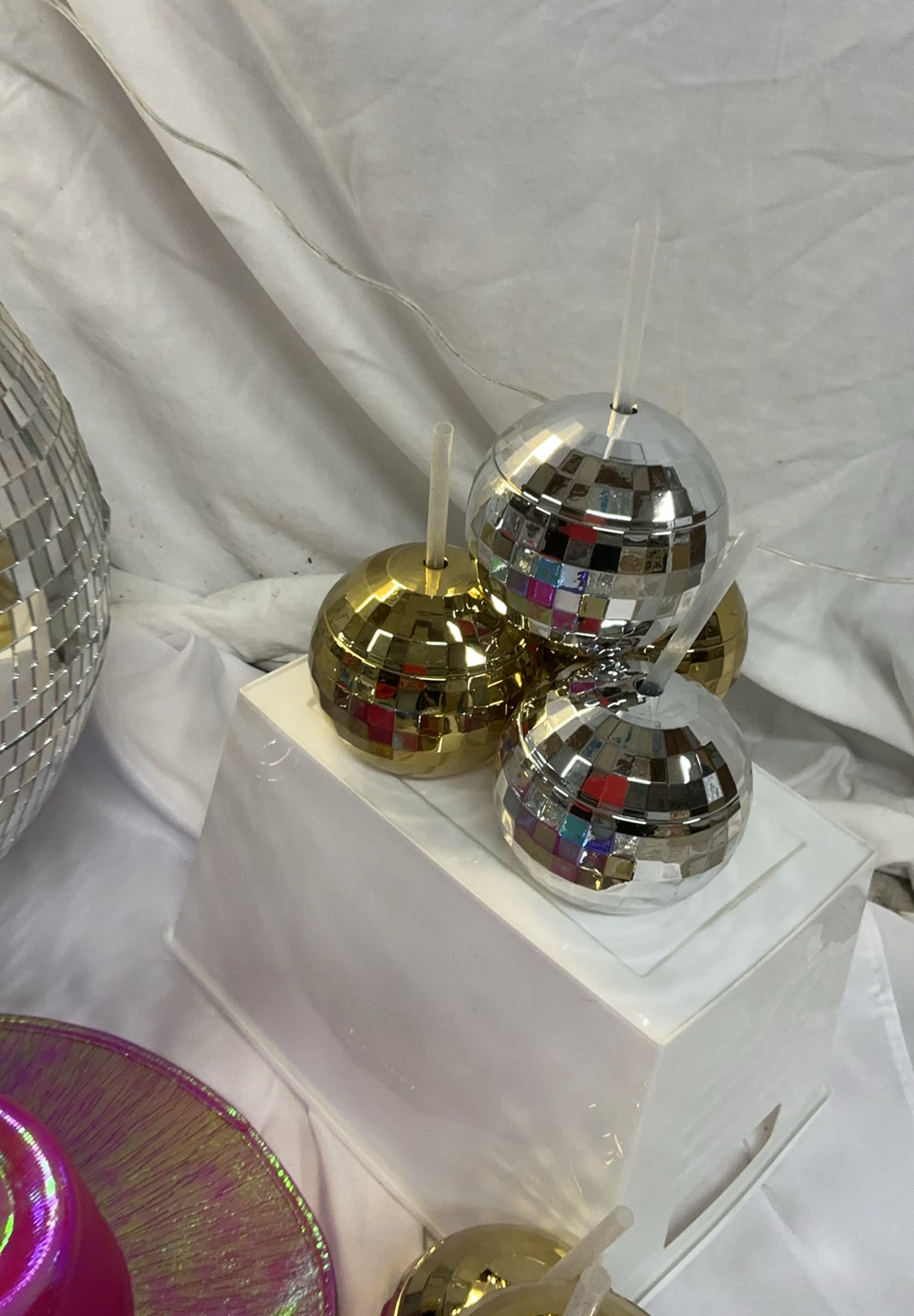 Disco Balls and Neon Party Sign with Iridescent Hats - image 7 of 9