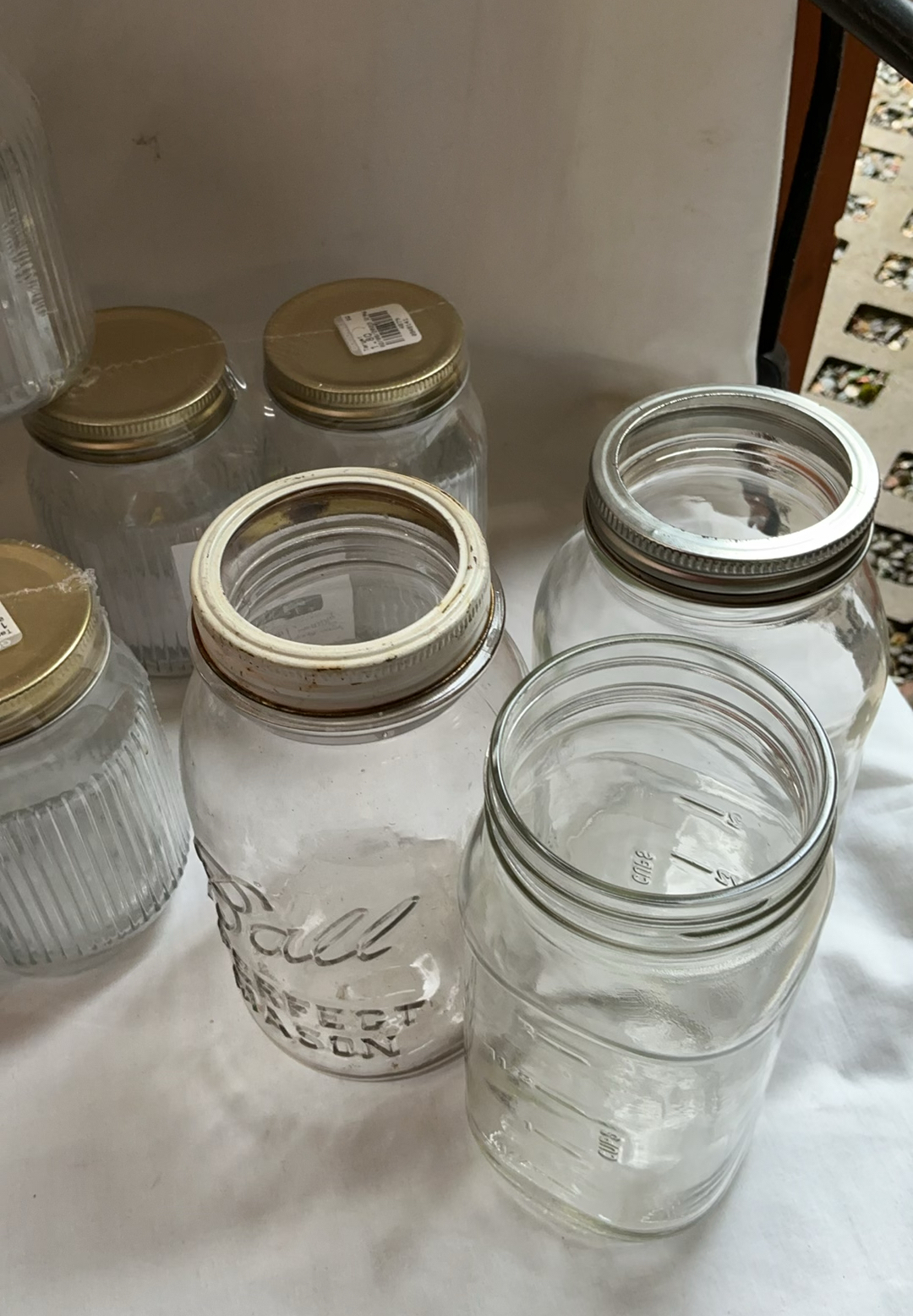 Glass jars with metal lids, most NEW - image 4 of 4