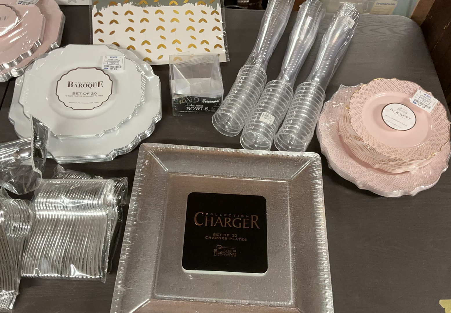 Assorted Dinnerware Sets, Chargers, and Glassware - image 4 of 10