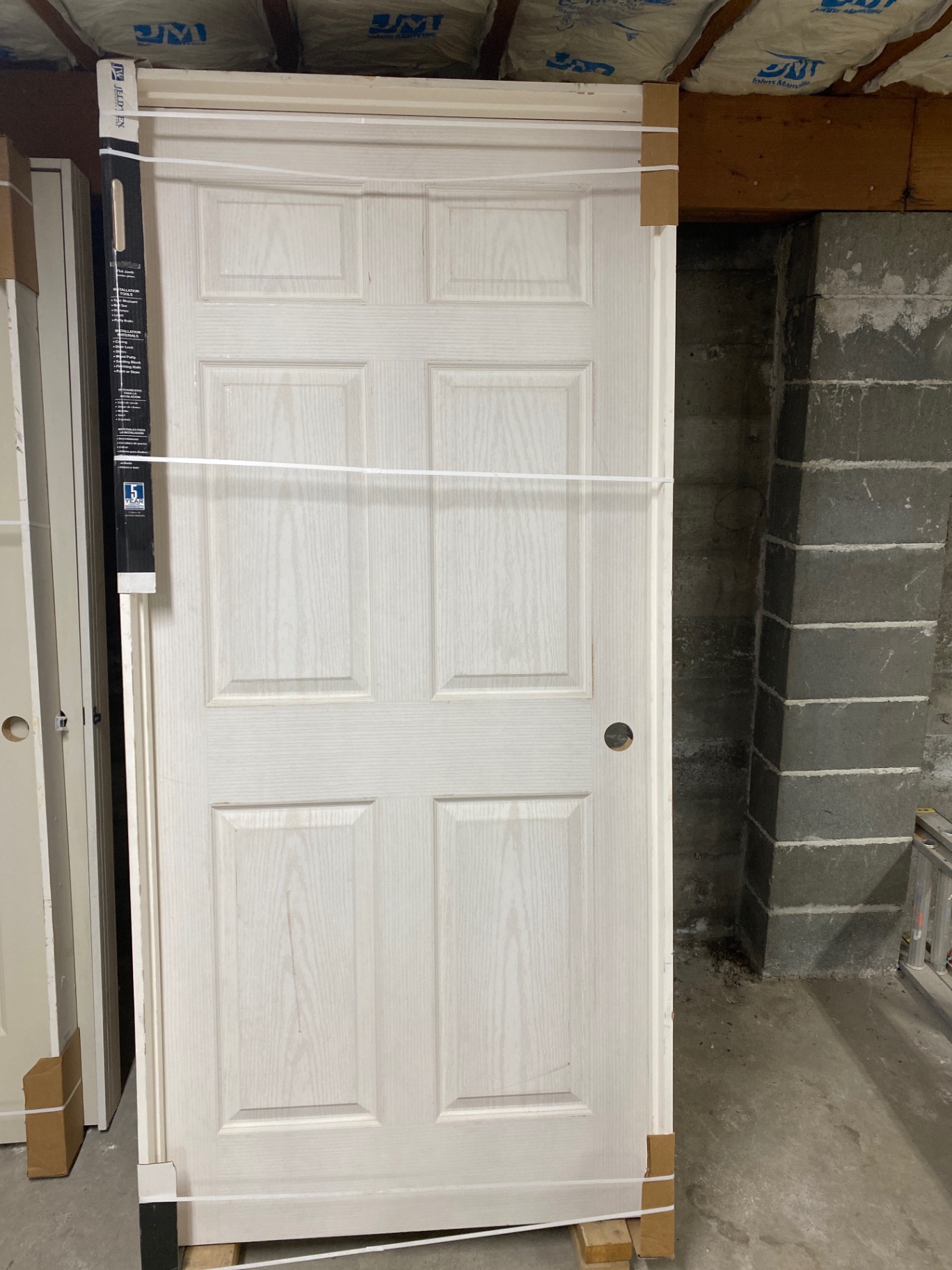 3 Pre- Hung NEW White Doors  - image 5 of 6