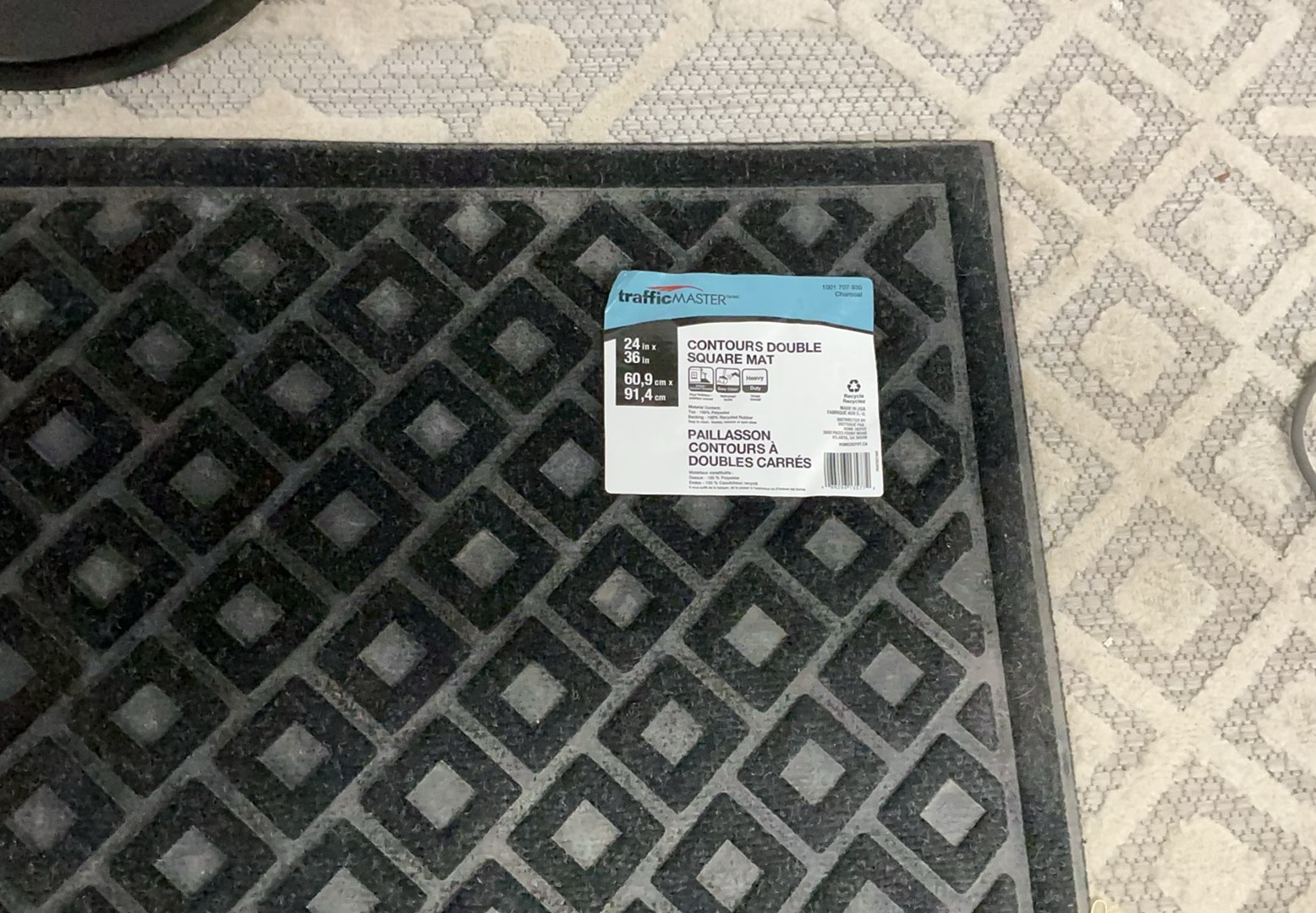Hand sanitizer dispenser on stand with floor mat - image 2 of 4
