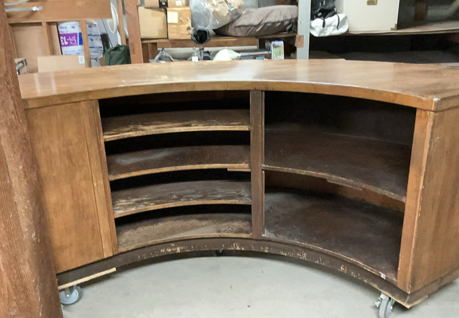 Large SoIid Wood Curved Counter - image 5 of 7
