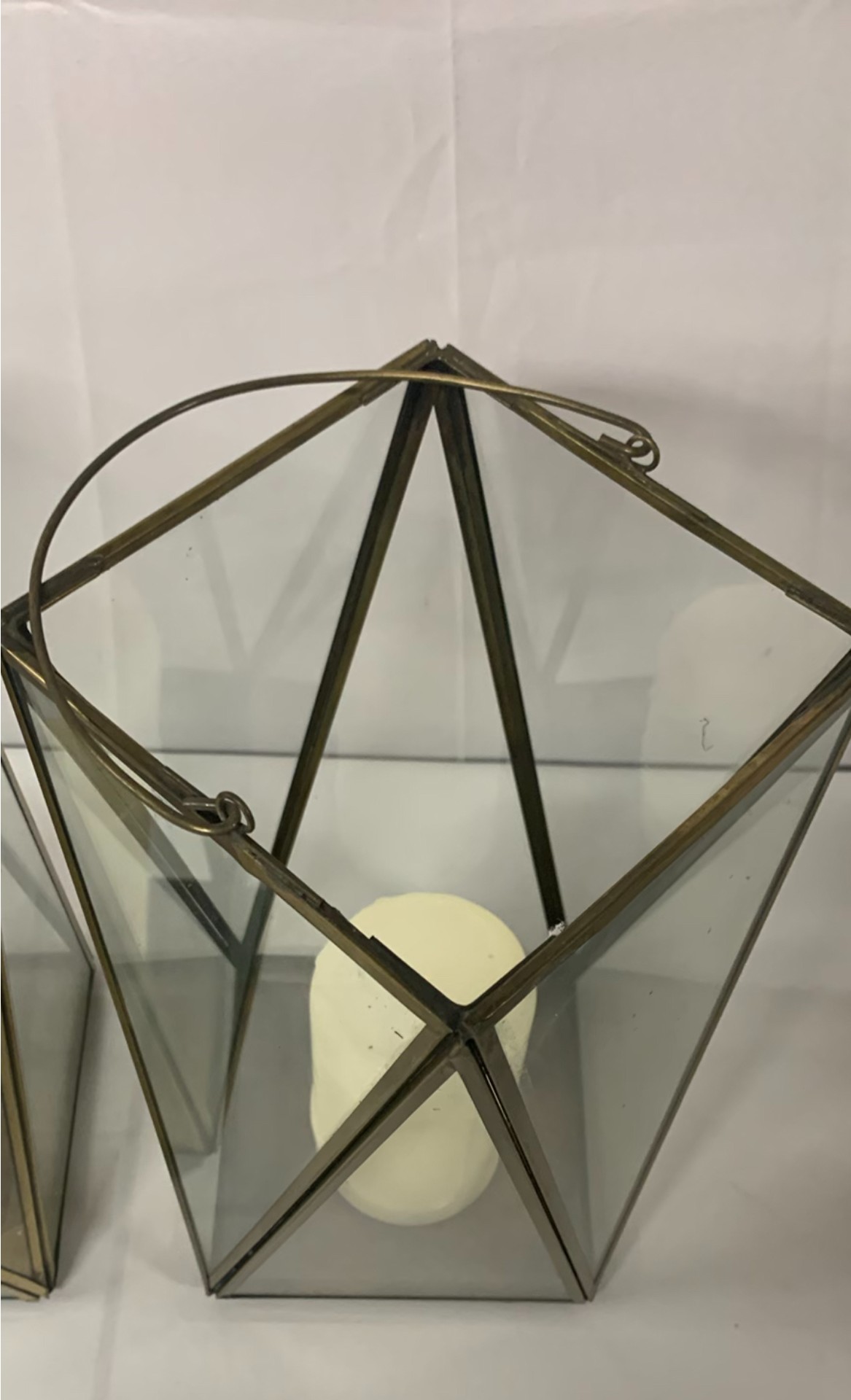 Copper And Brass Toned Candle Holders And Candles - image 7 of 8