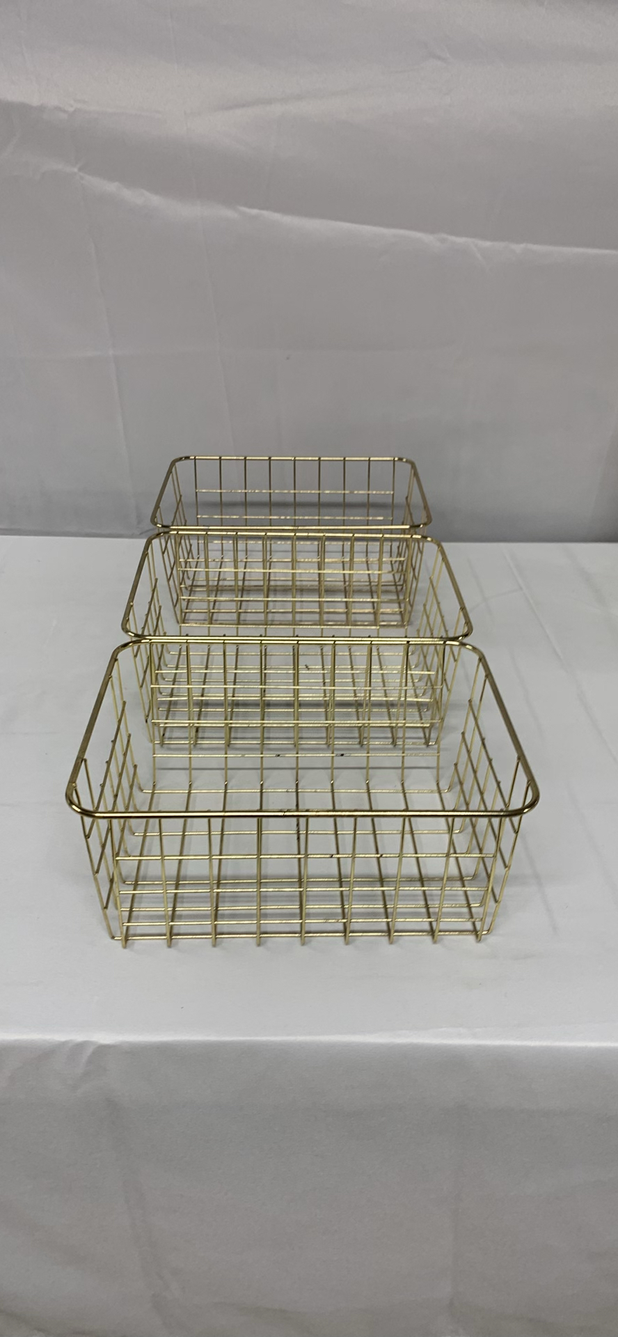 Gold Toned Metal Baskets And Candle Holders - image 2 of 7