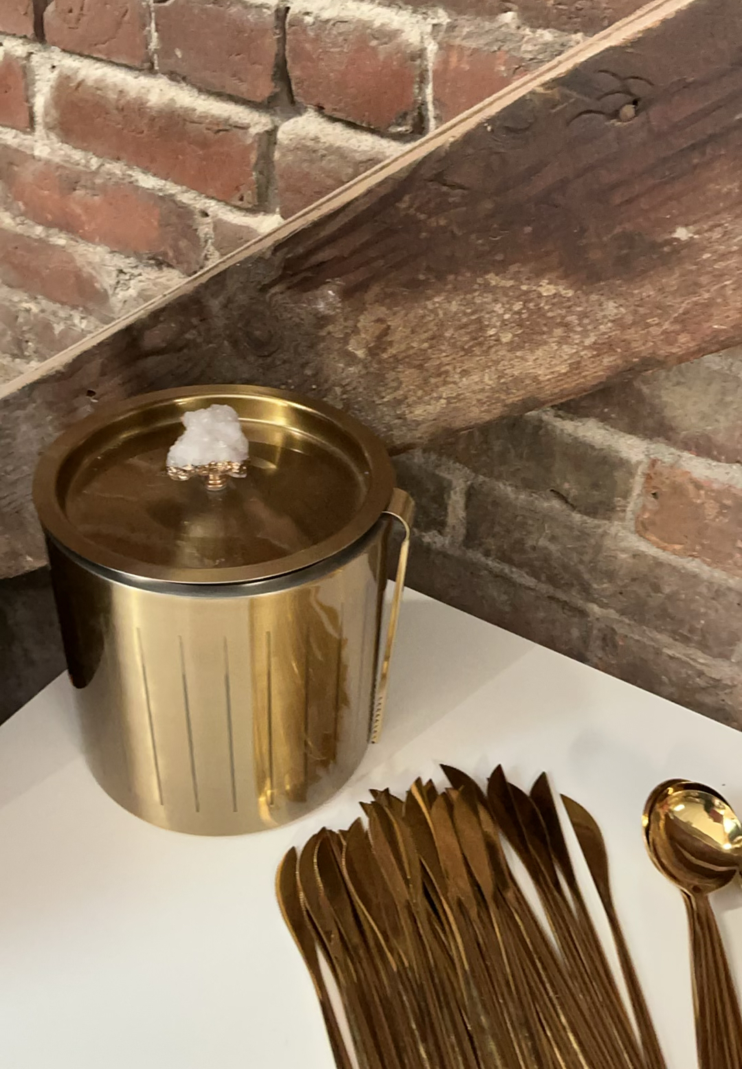 Lot Of Gold Flatware, And Serving Pieces - image 5 of 9