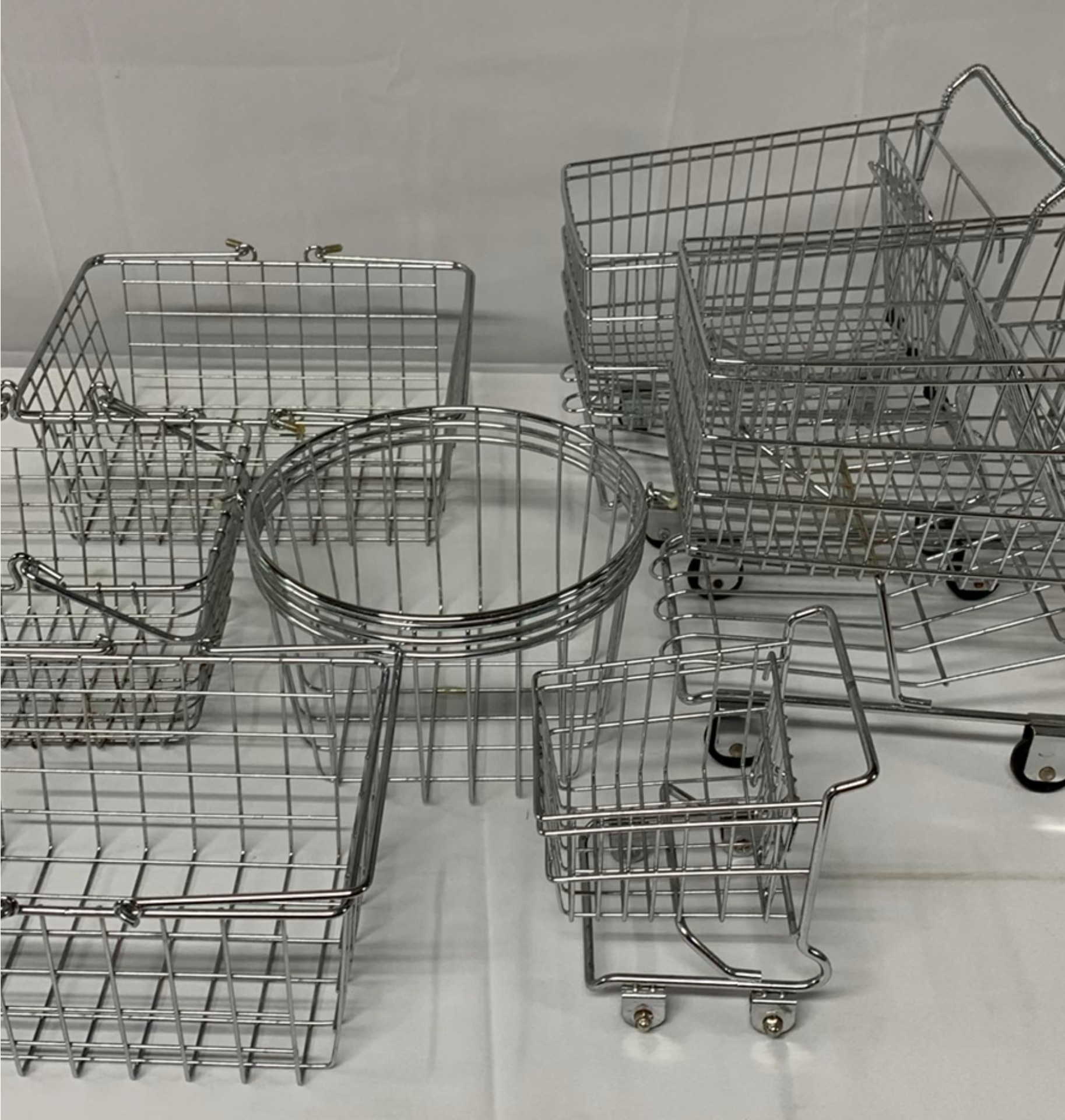 Steel Baskets/miniature grocery carts - image 1 of 6