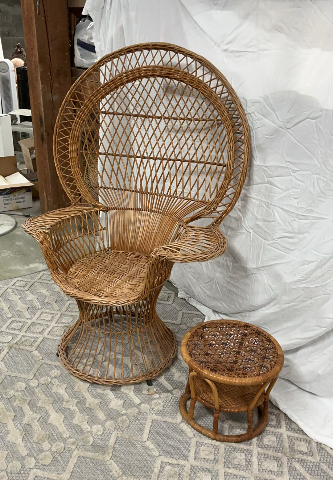 Vintage Wicker Peacock Chair - image 1 of 5
