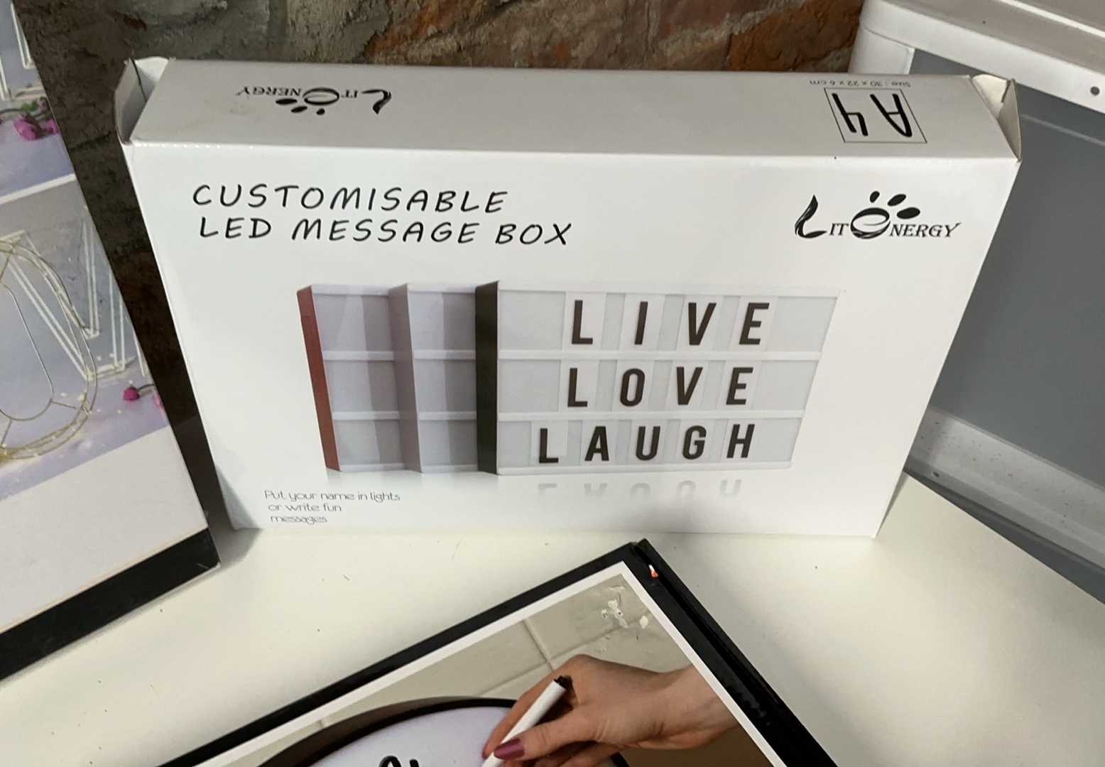 LED light boxes and 3D LED wall clock set - image 6 of 7
