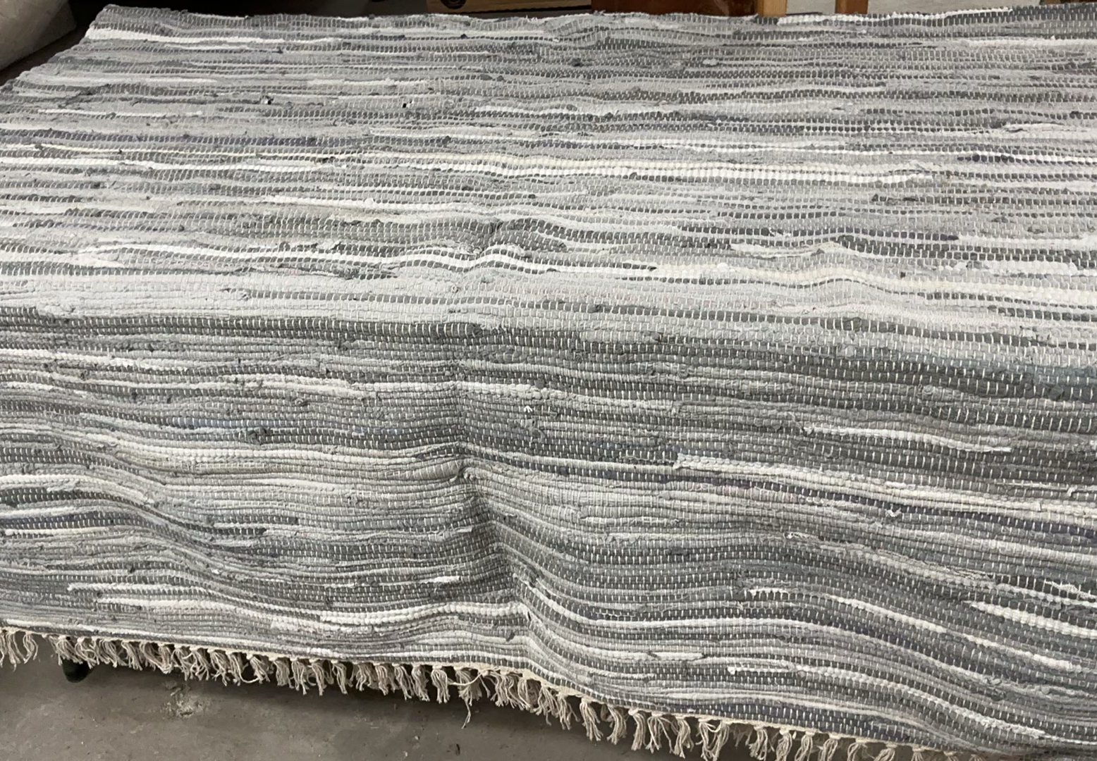 White and Gray Textile Set with Cushions, Throws, Rug, and Storage Basket - image 6 of 8