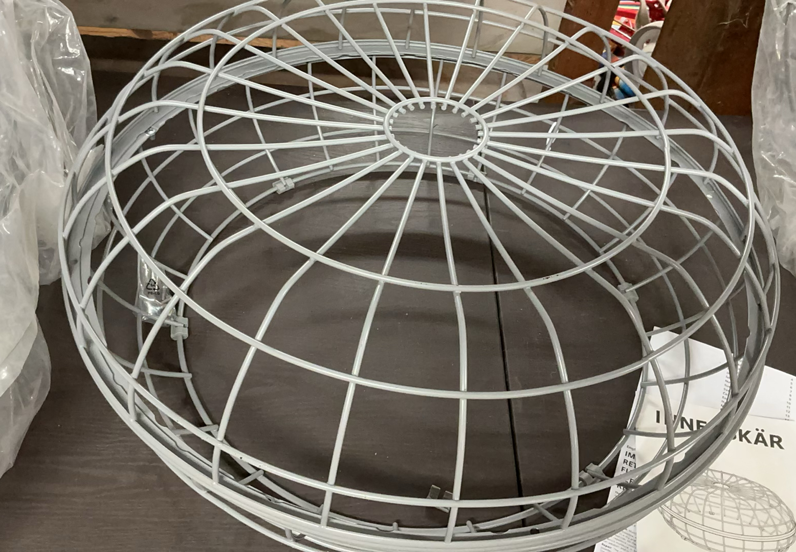 4 Metal IKEA Round Ottomans, NEW - image 3 of 12