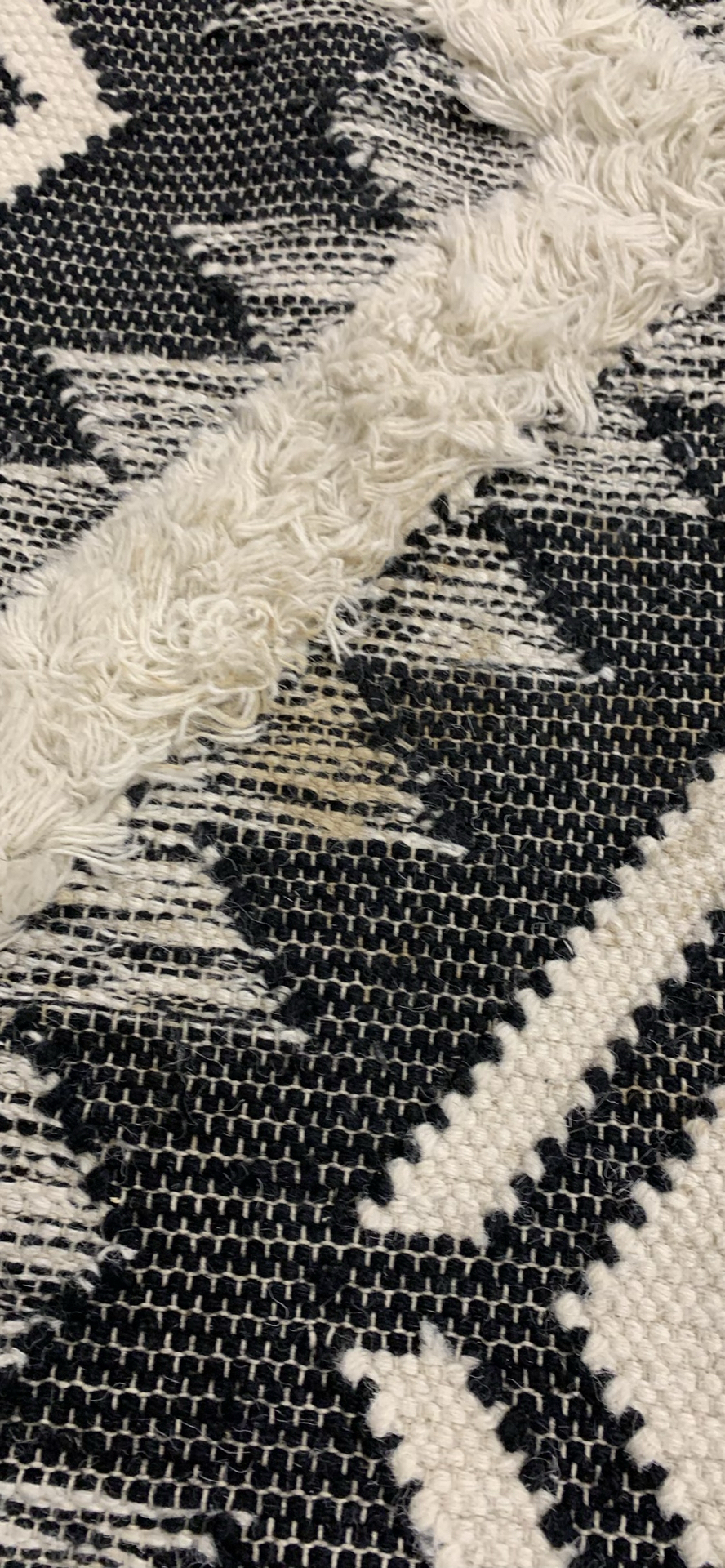 Kenyan Black & white Area Rug, Throw Blankets And Baskets - image 7 of 12