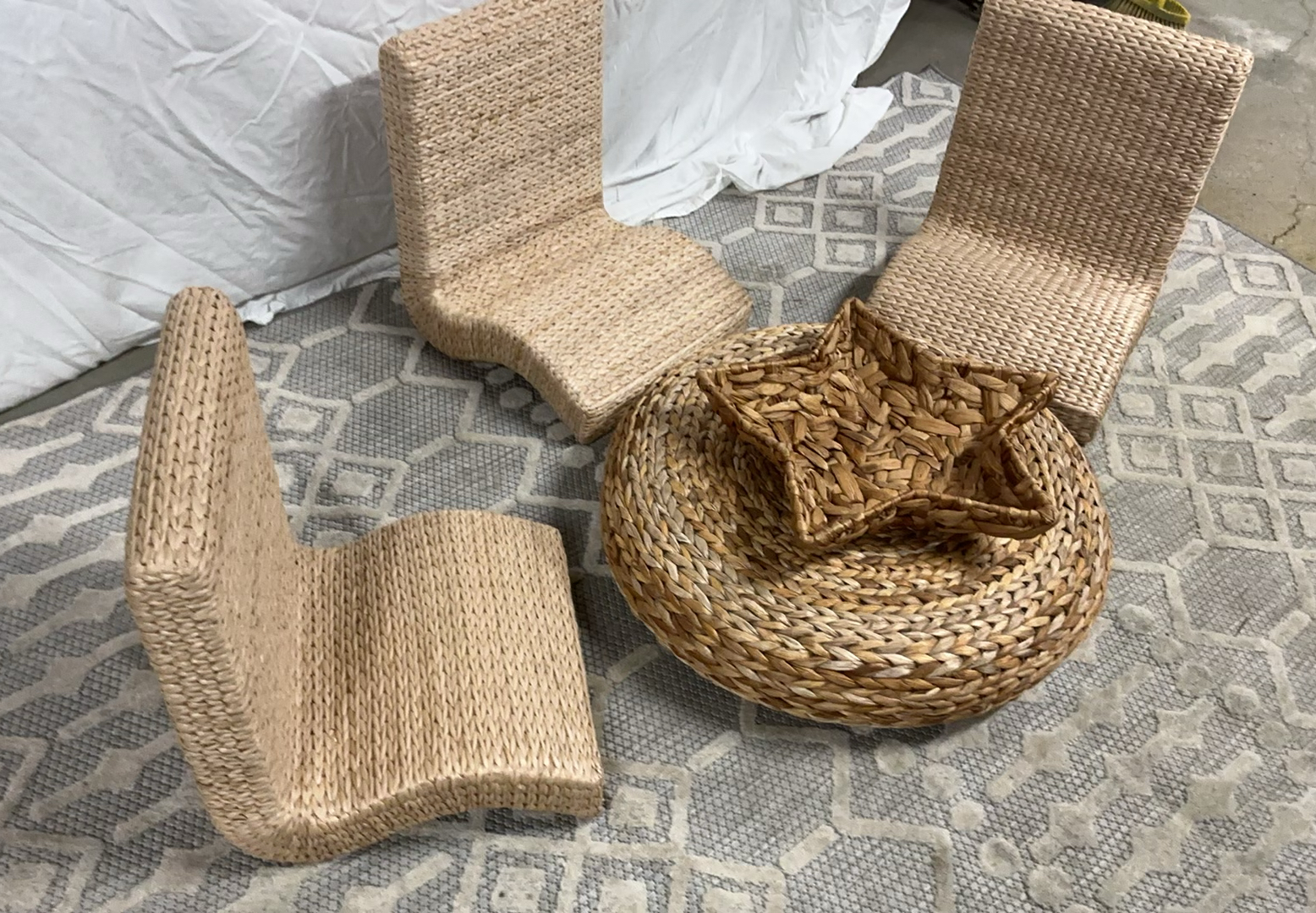 Rattan Floor Seating Section - image 2 of 6