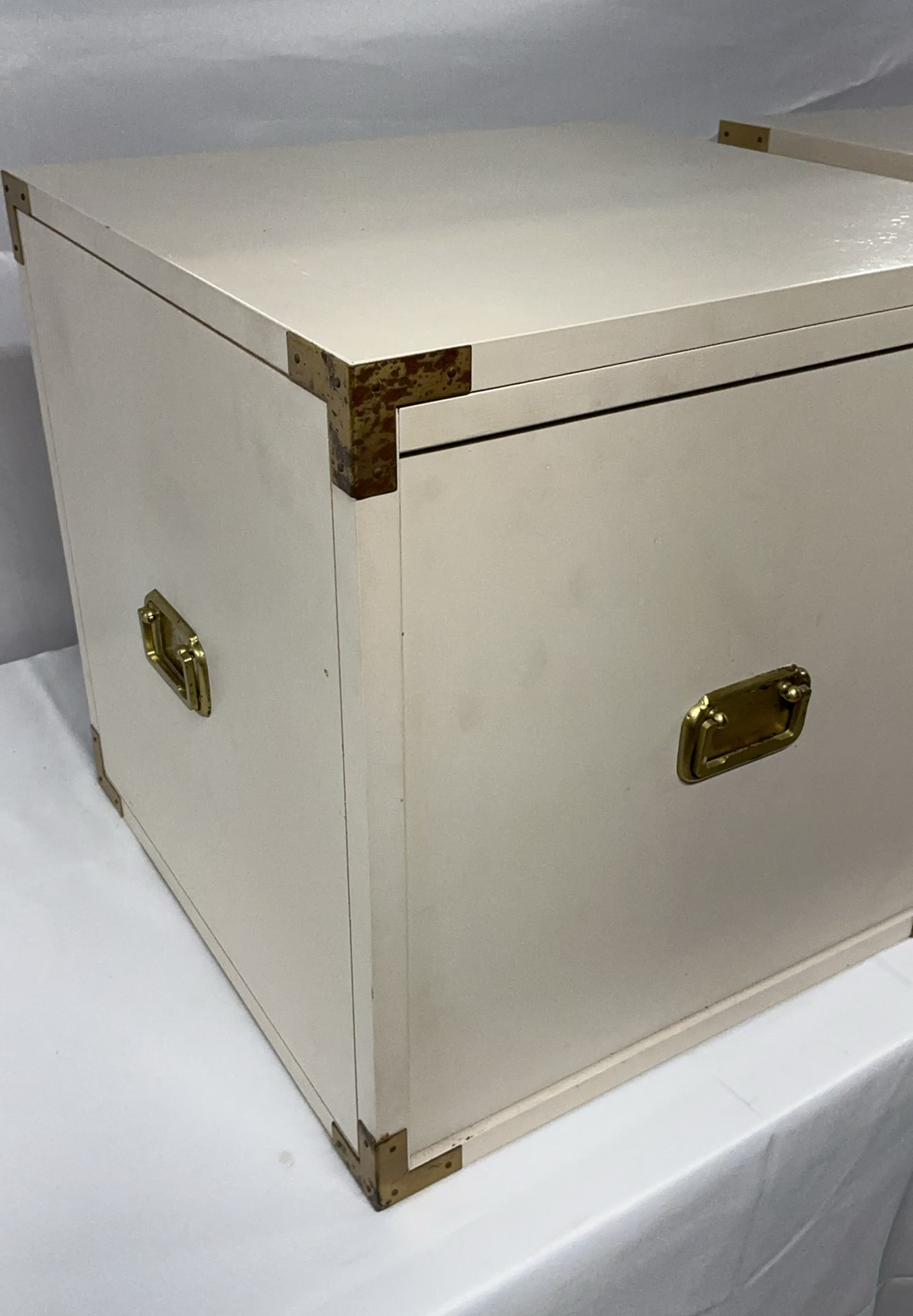 Two square Side Tables, 2 square cube tables/storage - image 4 of 8