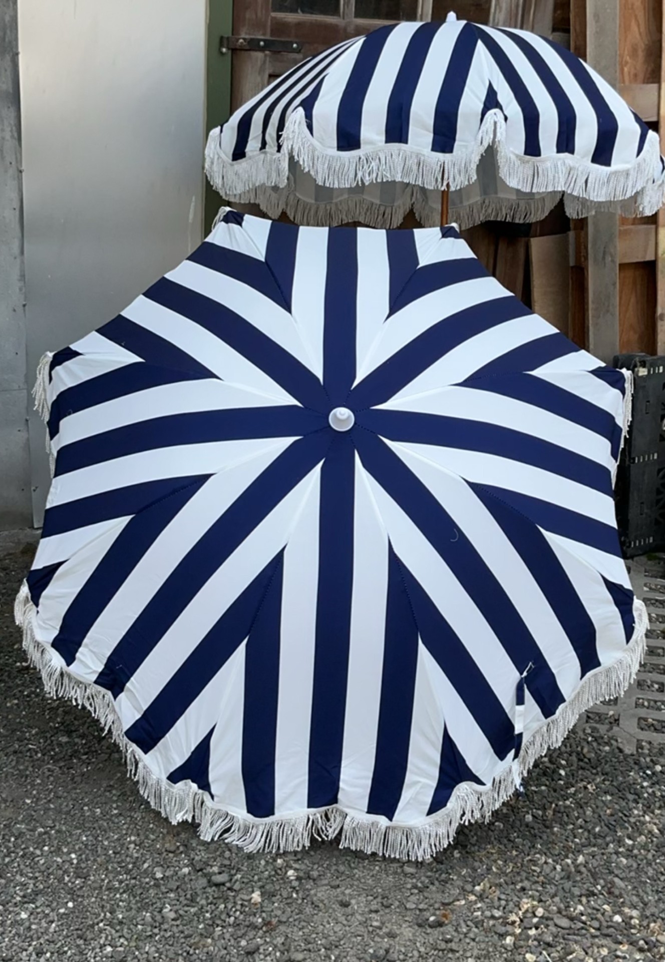 2 Small Patio Umbrellas With Cases - image 1 of 4