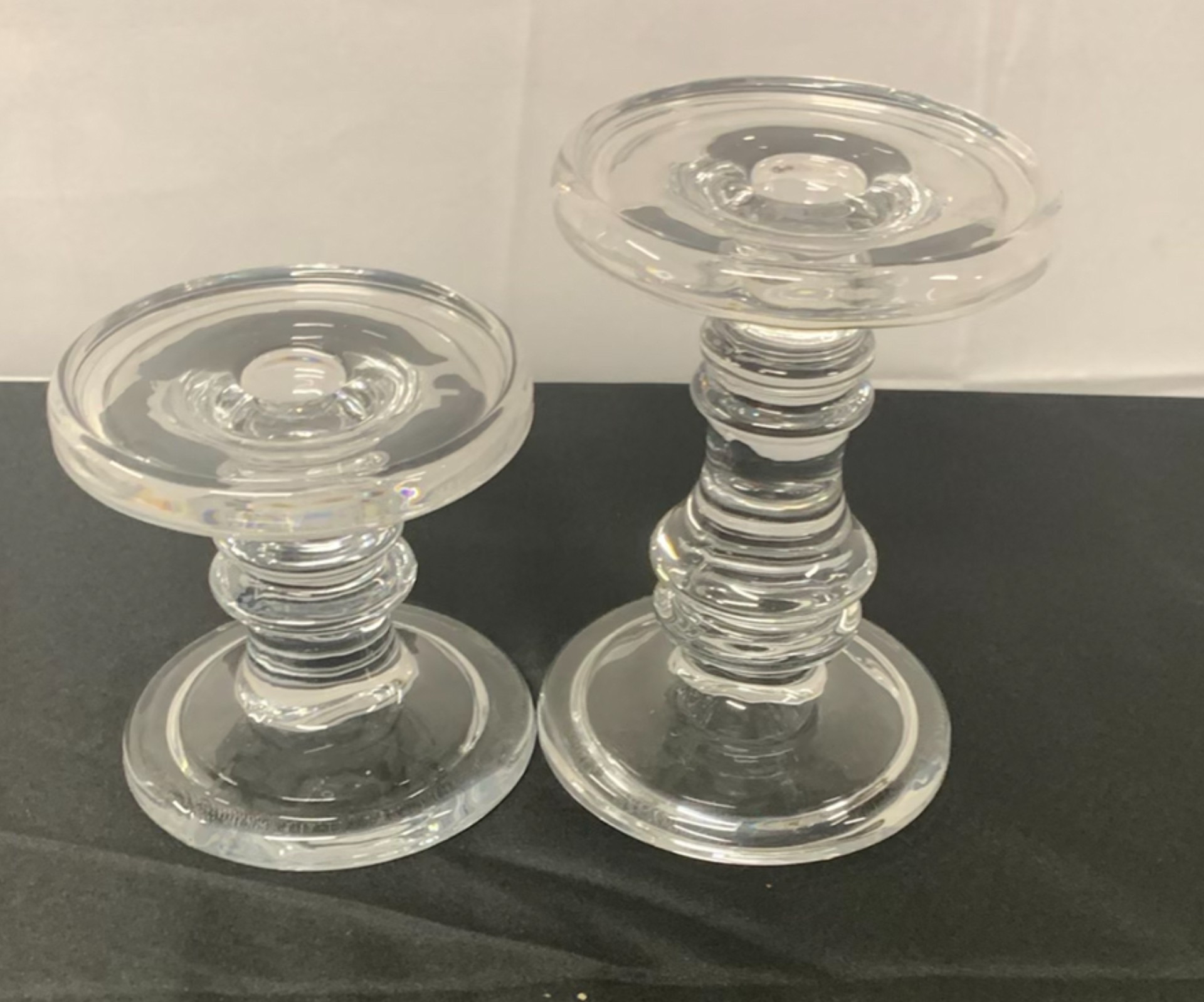 Clear Glass Taper Candle Holders And Candles - image 7 of 7