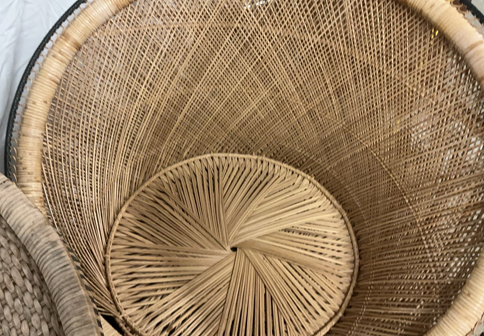 Vintage Boho Rattan Table And 2 Chairs - image 6 of 7
