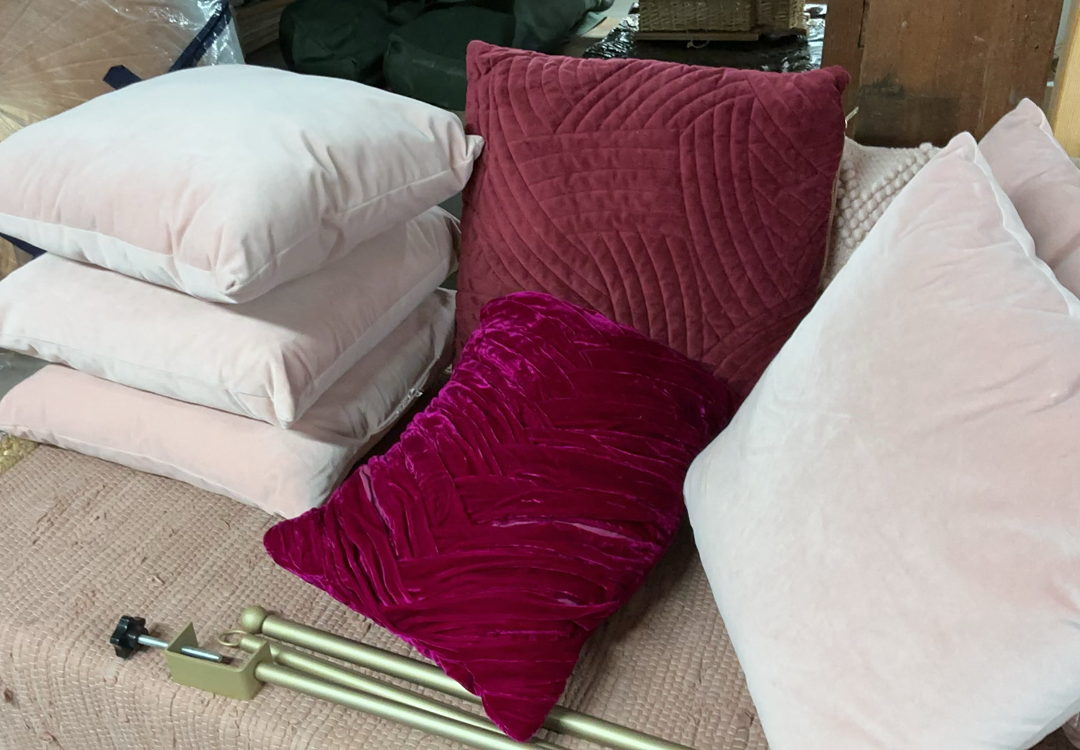 Pillows And Rug, And Valance In Shades Of Pink - image 5 of 7