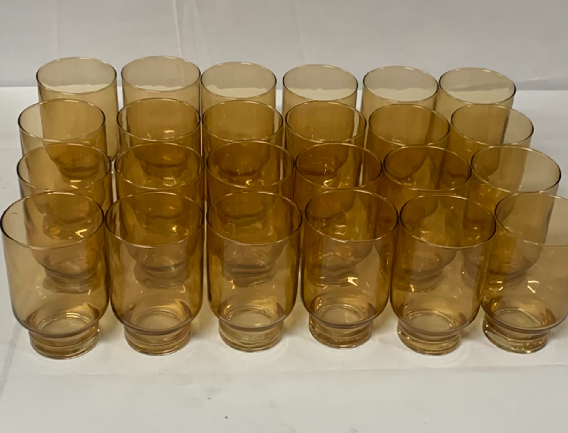 Amber Glass Tumblers with Plastic Storage Rack - image 1 of 4