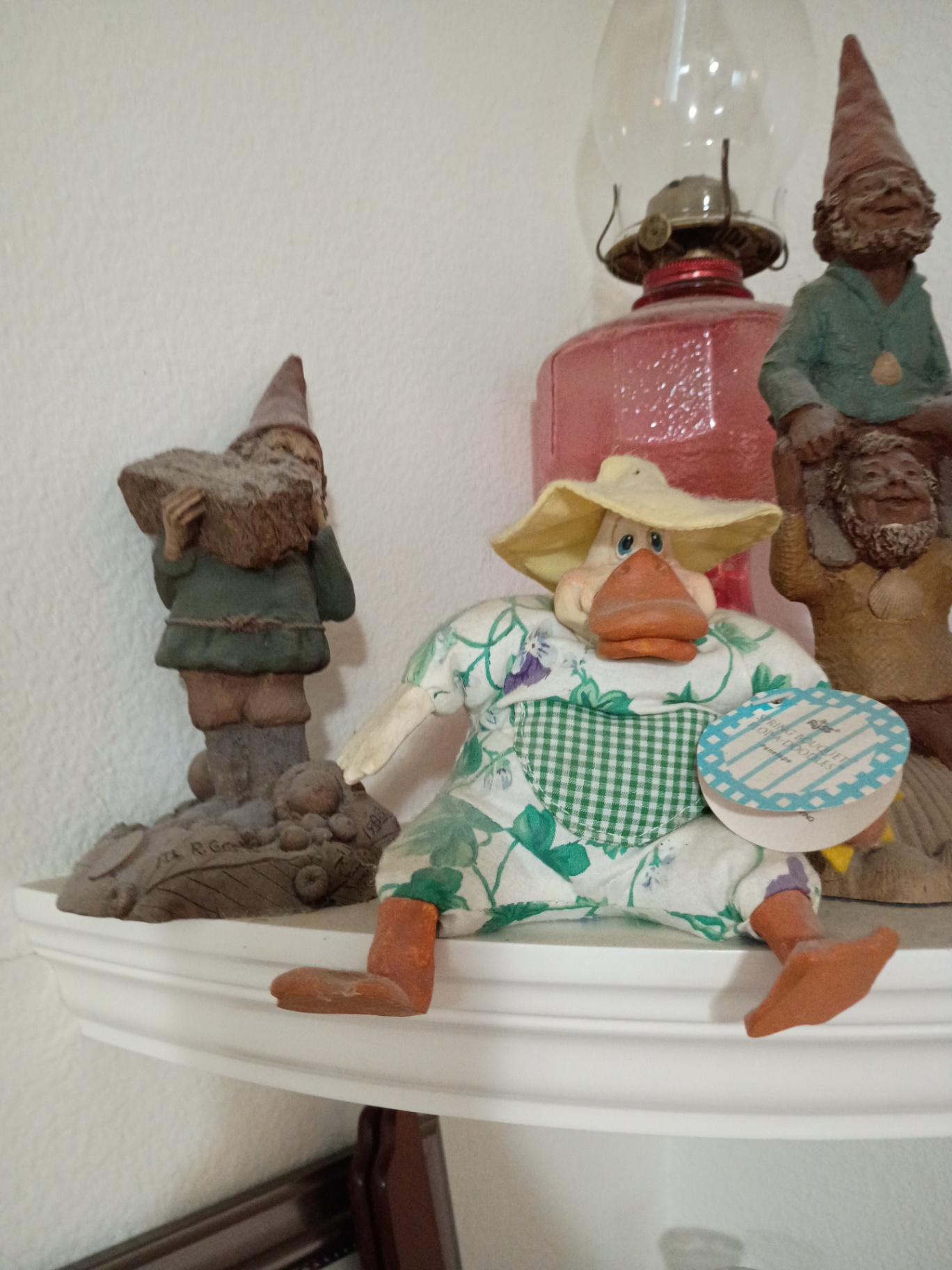 Decorative Figurines, Glass Lamp, Picture Frame, and Ceramic Pitchers - image 2 of 7