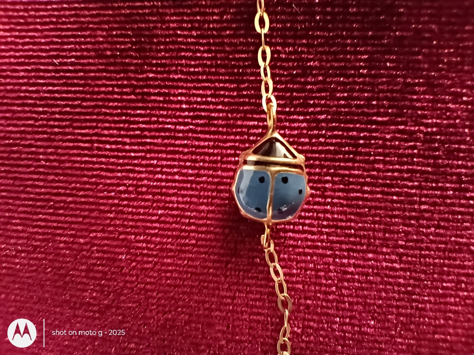10K Gold Enamel Ladybug Necklace - image 4 of 6