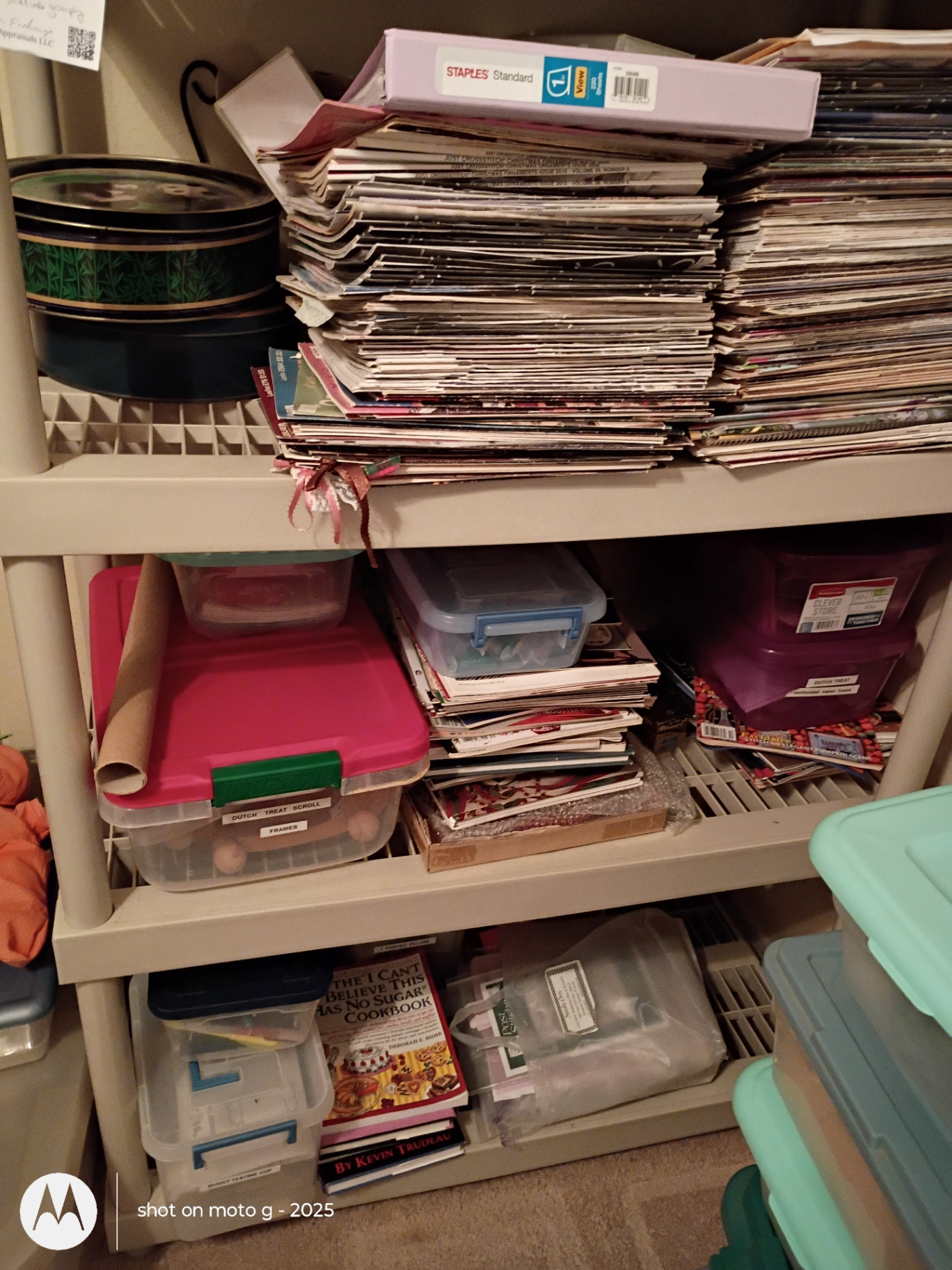 Cross Stitch and Craft Magazines with Storage Bins and Binder - image 3 of 16