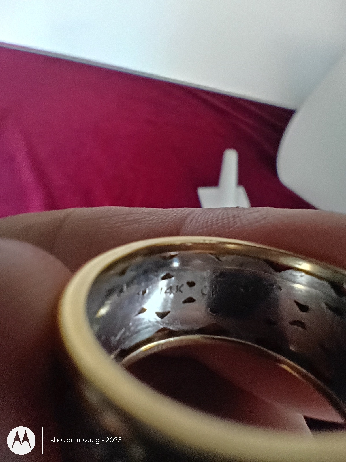 14K Gold Patterned Band Ring - image 6 of 6