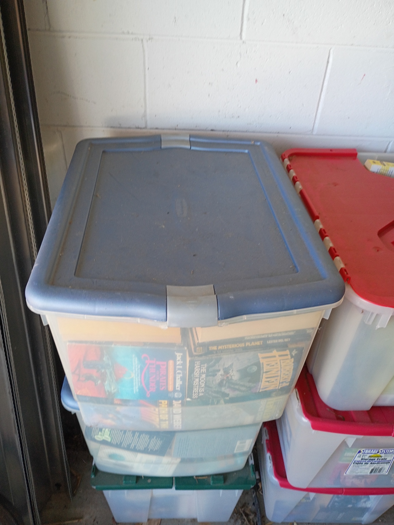 Plastic Storage Tote of Science Fiction Paperback Books - image 2 of 5