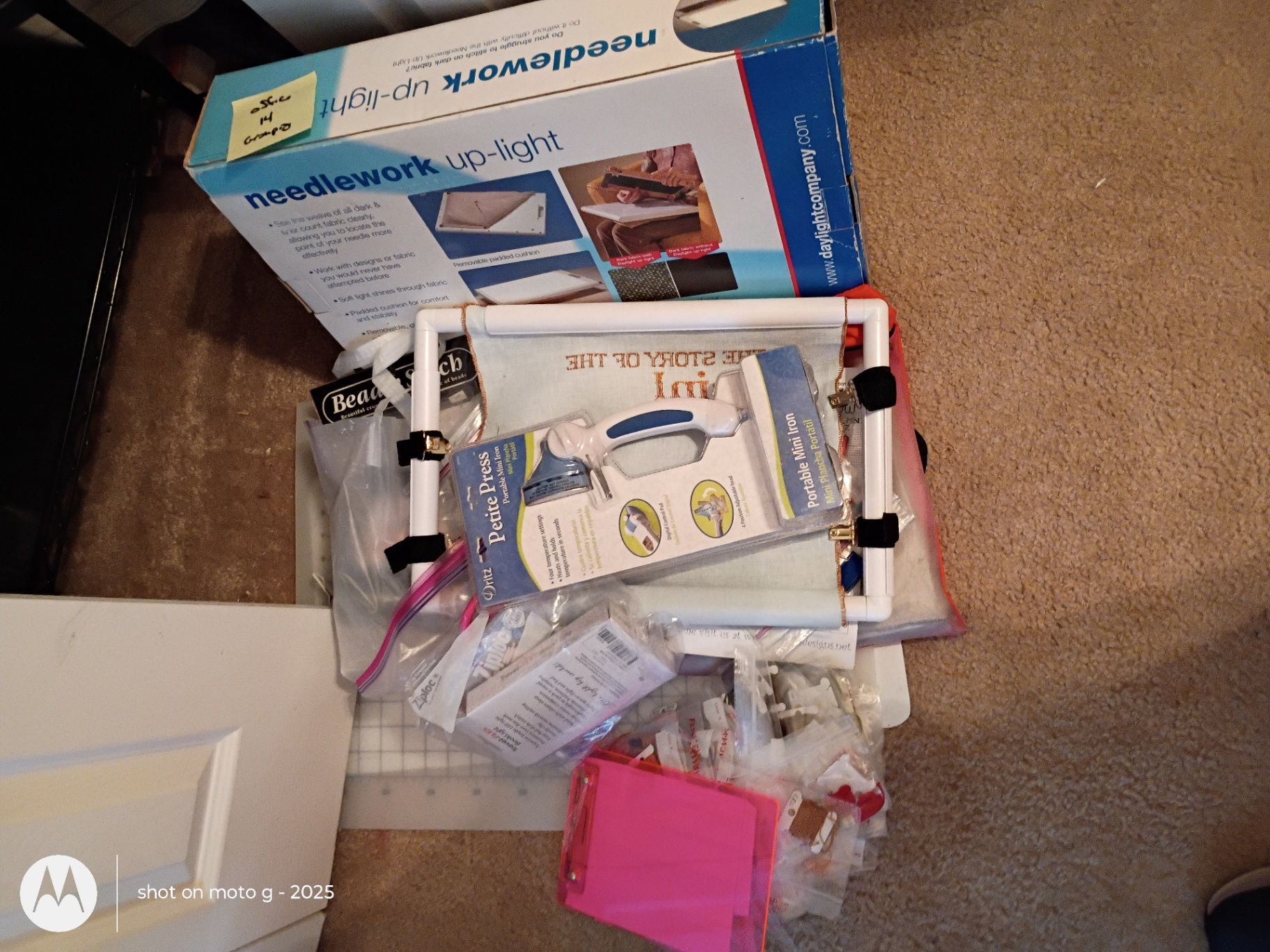 Needlework Up-Light and Embroidery Supplies - image 1 of 11