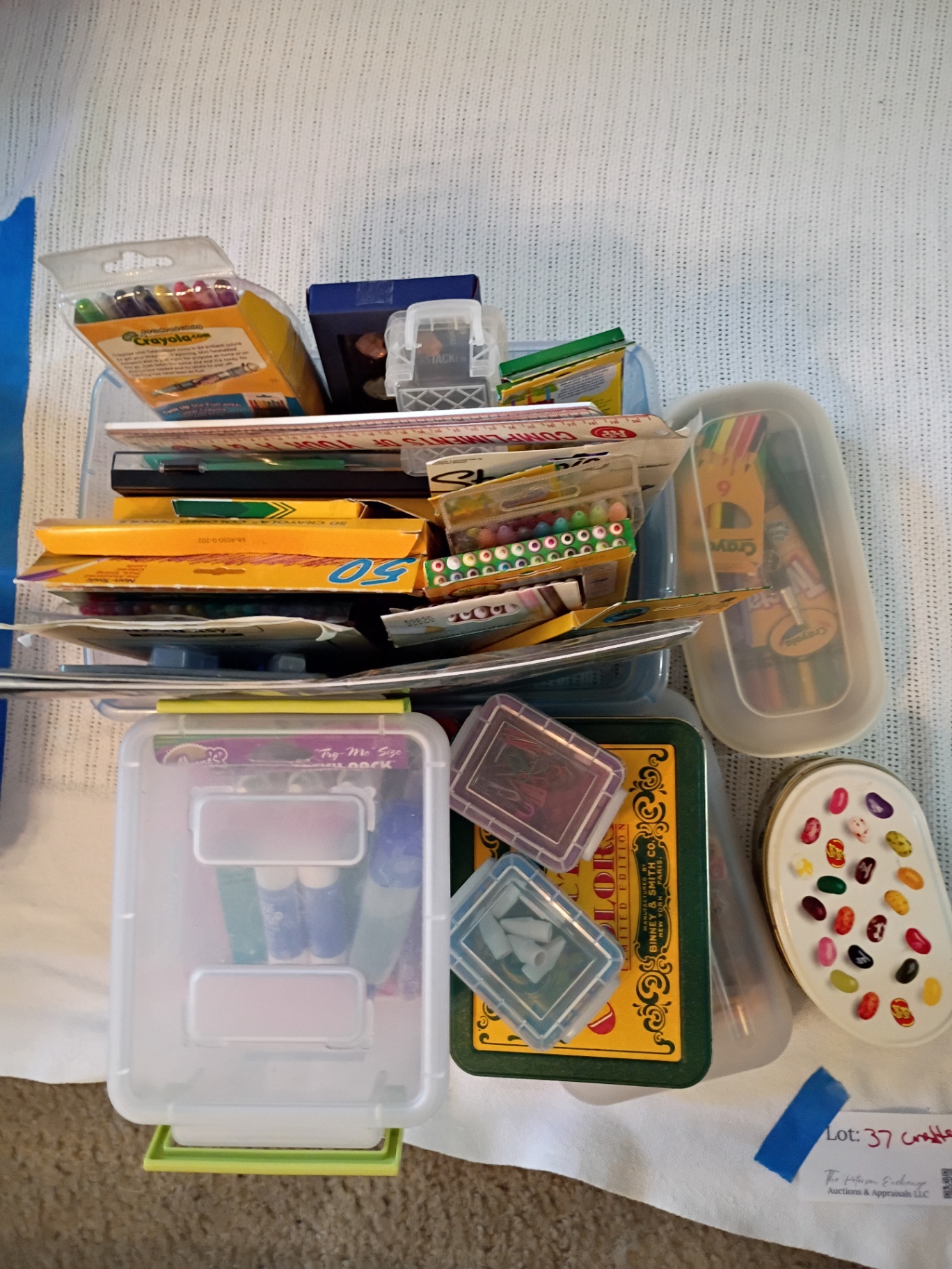 Assorted Craft and School Supplies with Crayola Tins - image 1 of 7